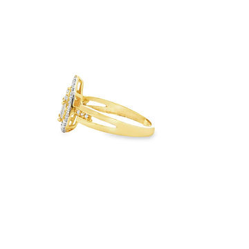 ANILLO SOLITARIO EN ORO AMARILLO 14K CON ZIRCONIA