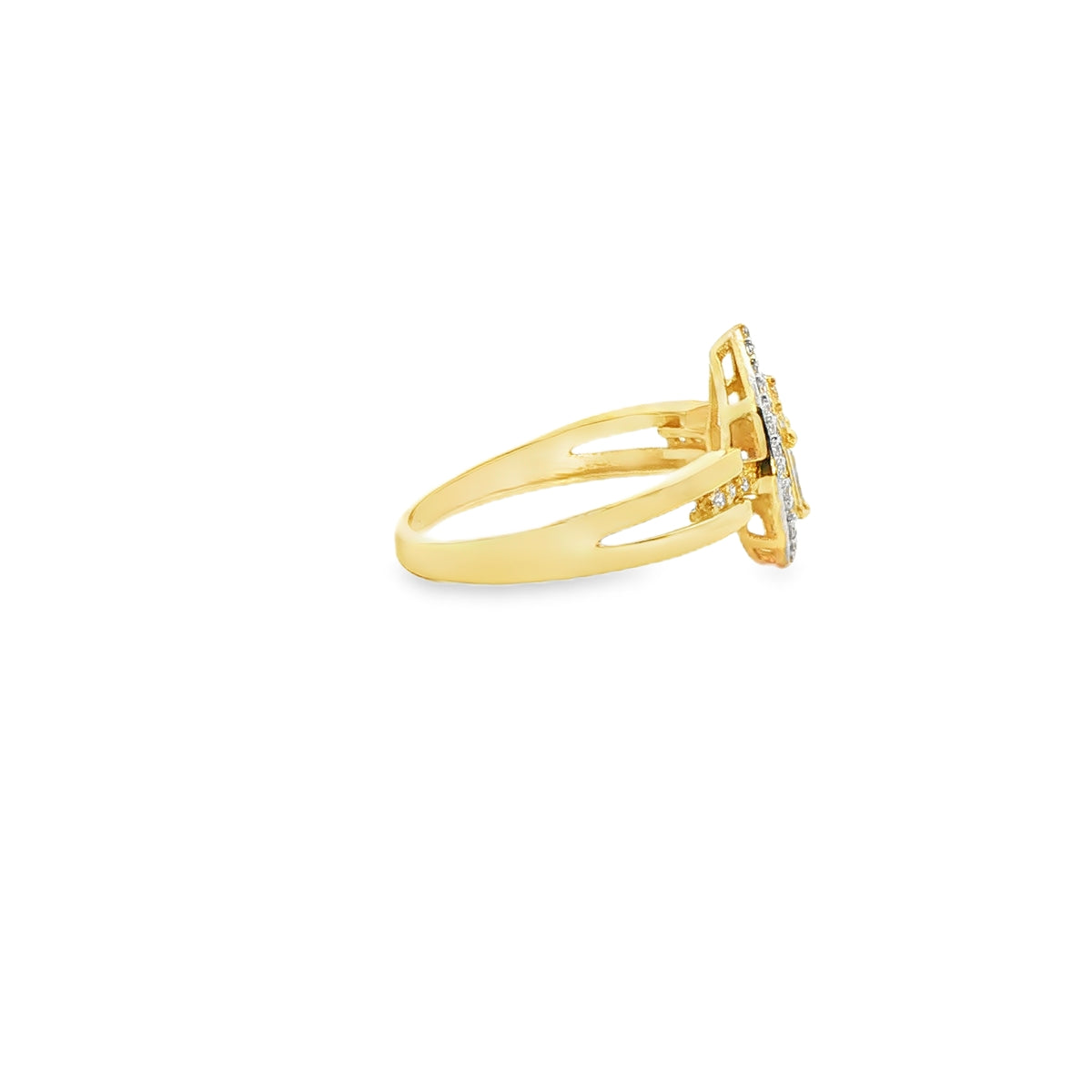 ANILLO SOLITARIO EN ORO AMARILLO 14K CON ZIRCONIA