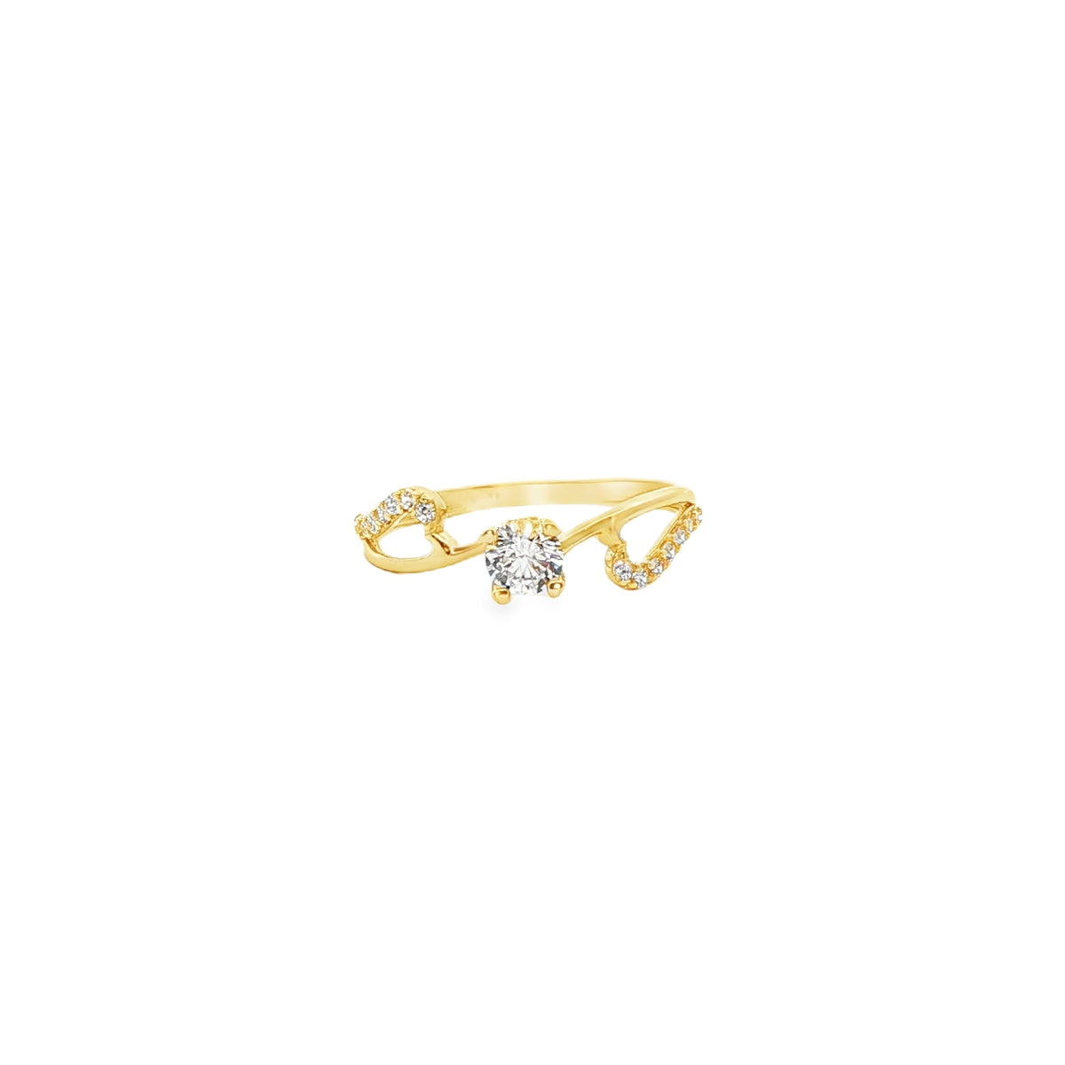 ANILLO DE ORO AMARILLO 14K CON ZIRCONIA