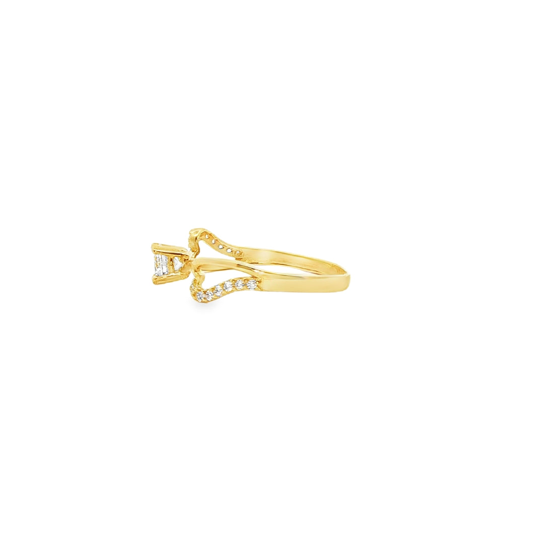 ANILLO DE ORO AMARILLO 14K CON ZIRCONIA
