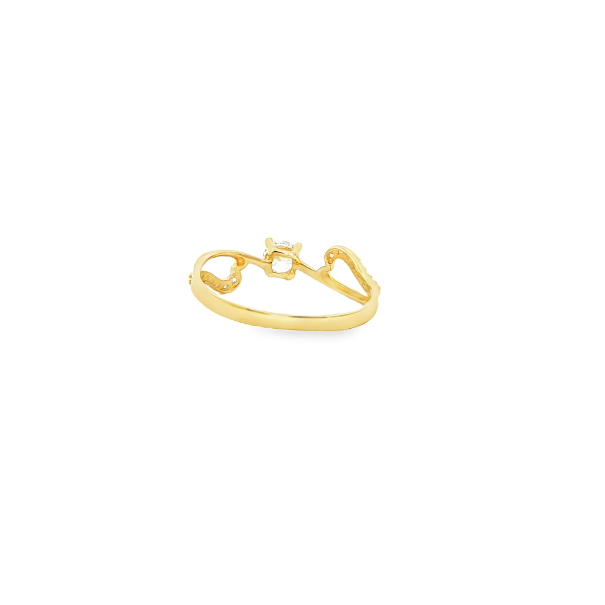 ANILLO DE ORO AMARILLO 14K CON ZIRCONIA