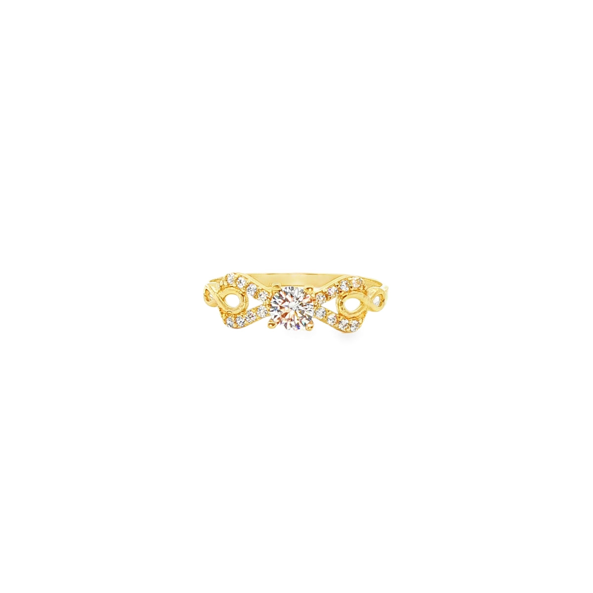 ANILLO EN ORO AMARILLO 14K CON ZIRCONIA