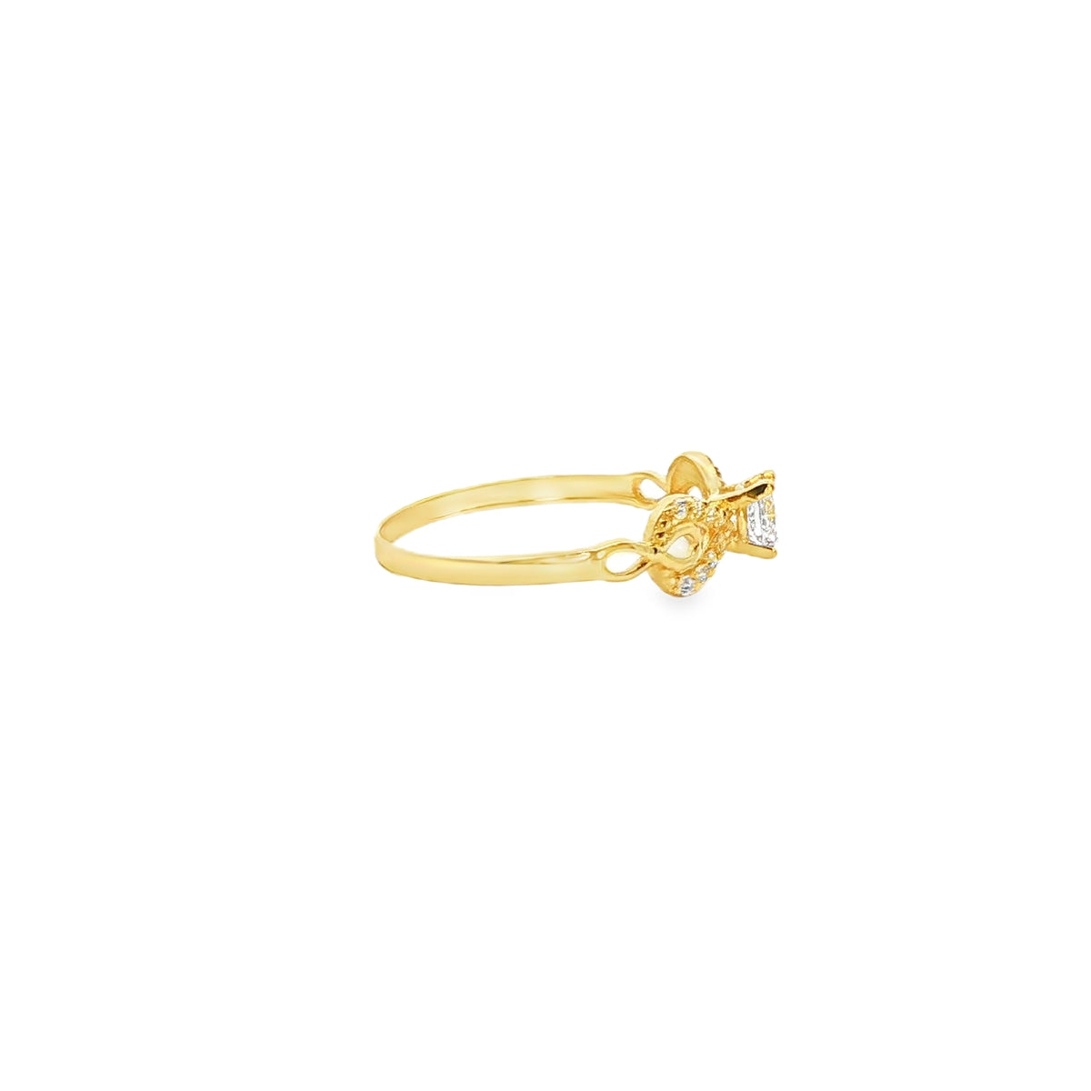 ANILLO EN ORO AMARILLO 14K CON ZIRCONIA