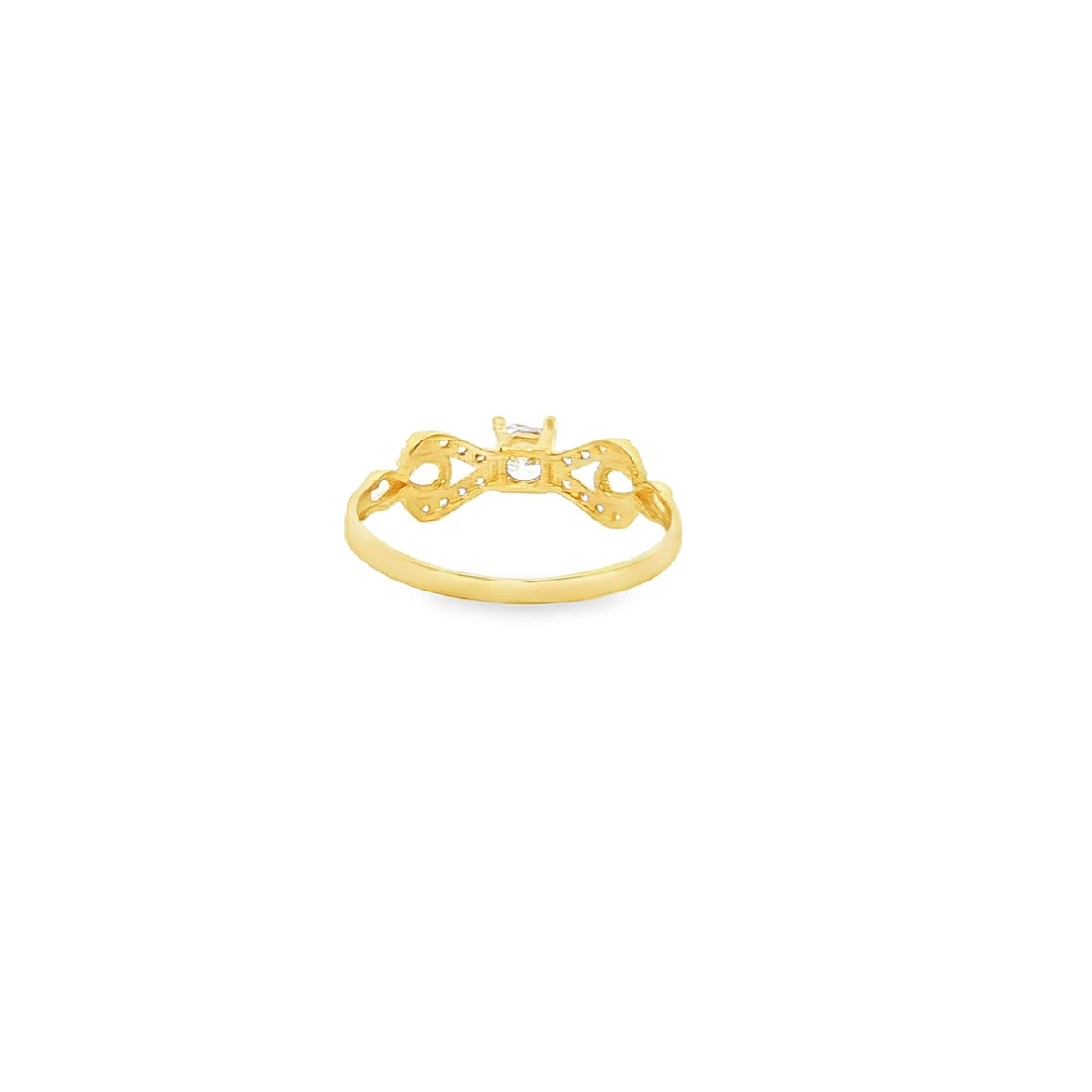 ANILLO EN ORO AMARILLO 14K CON ZIRCONIA