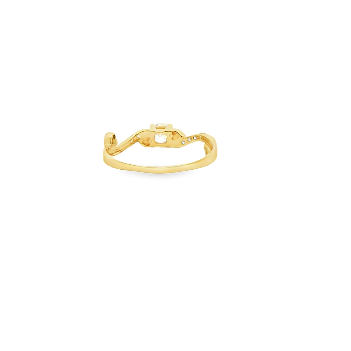 ANILLO SOLITARIO EN ORO AMARILLO 14K CON ZIRCONIA