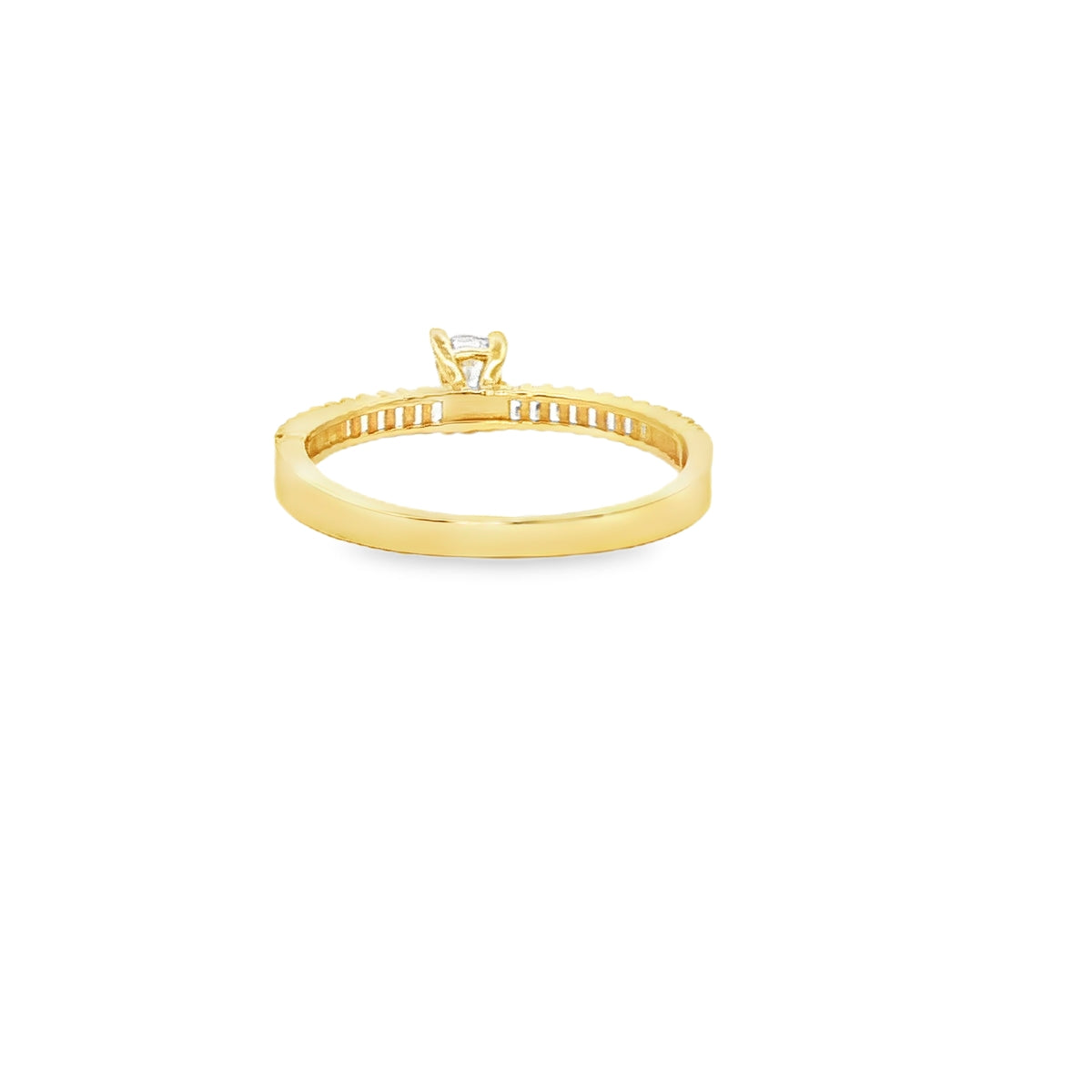 ANILLO DE ORO AMARILLO 14K CON ZIRCONIA