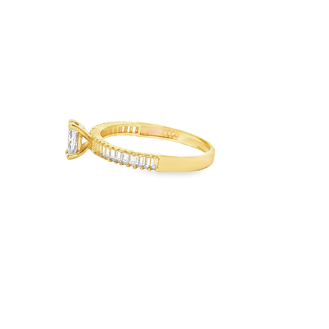 ANILLO DE ORO AMARILLO 14K CON ZIRCONIA