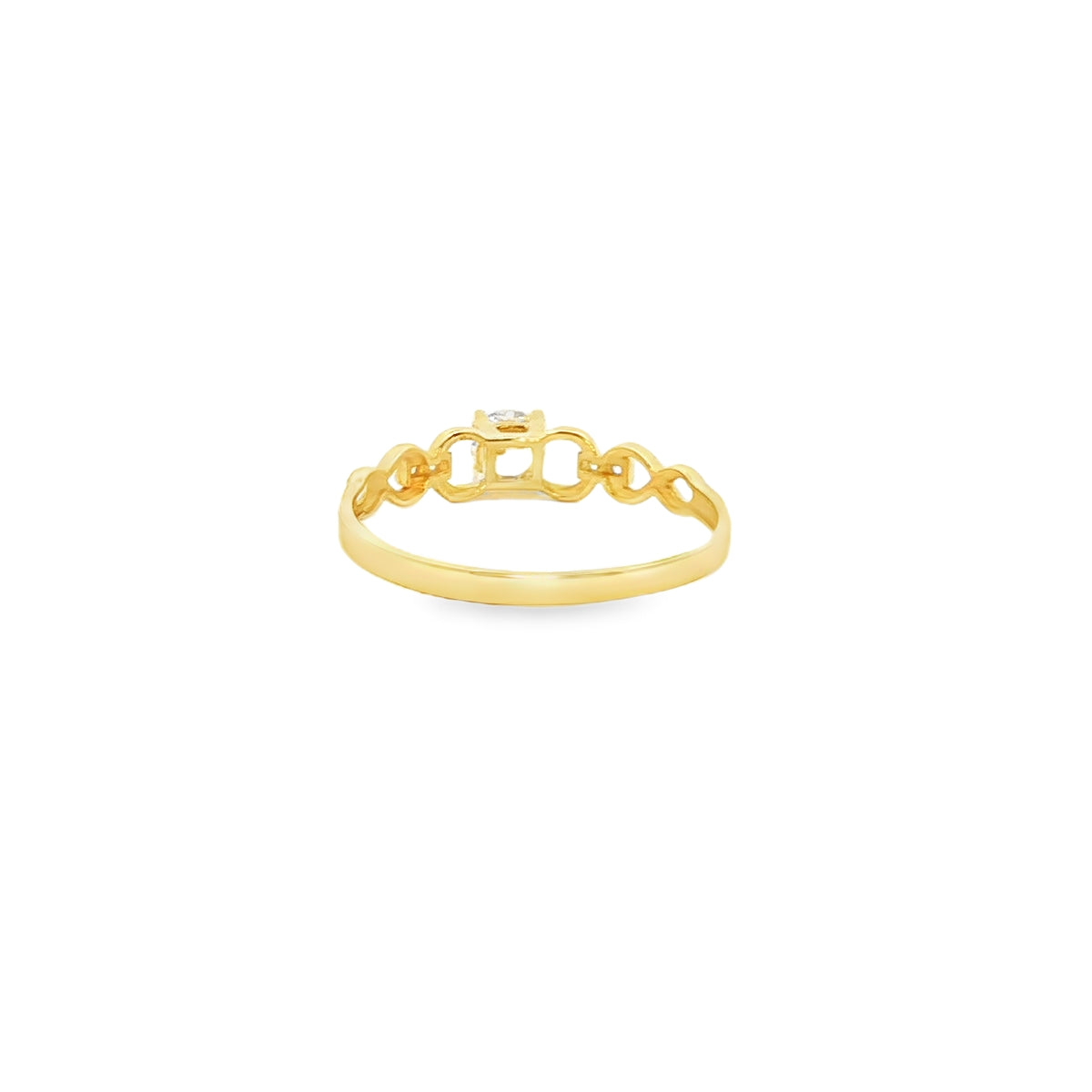 ANILLO EN ORO AMARILLO 14K CON ZIRCONIA