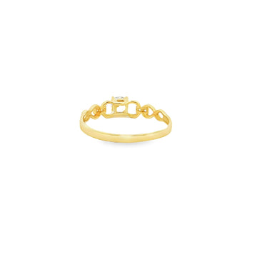 ANILLO EN ORO AMARILLO 14K CON ZIRCONIA
