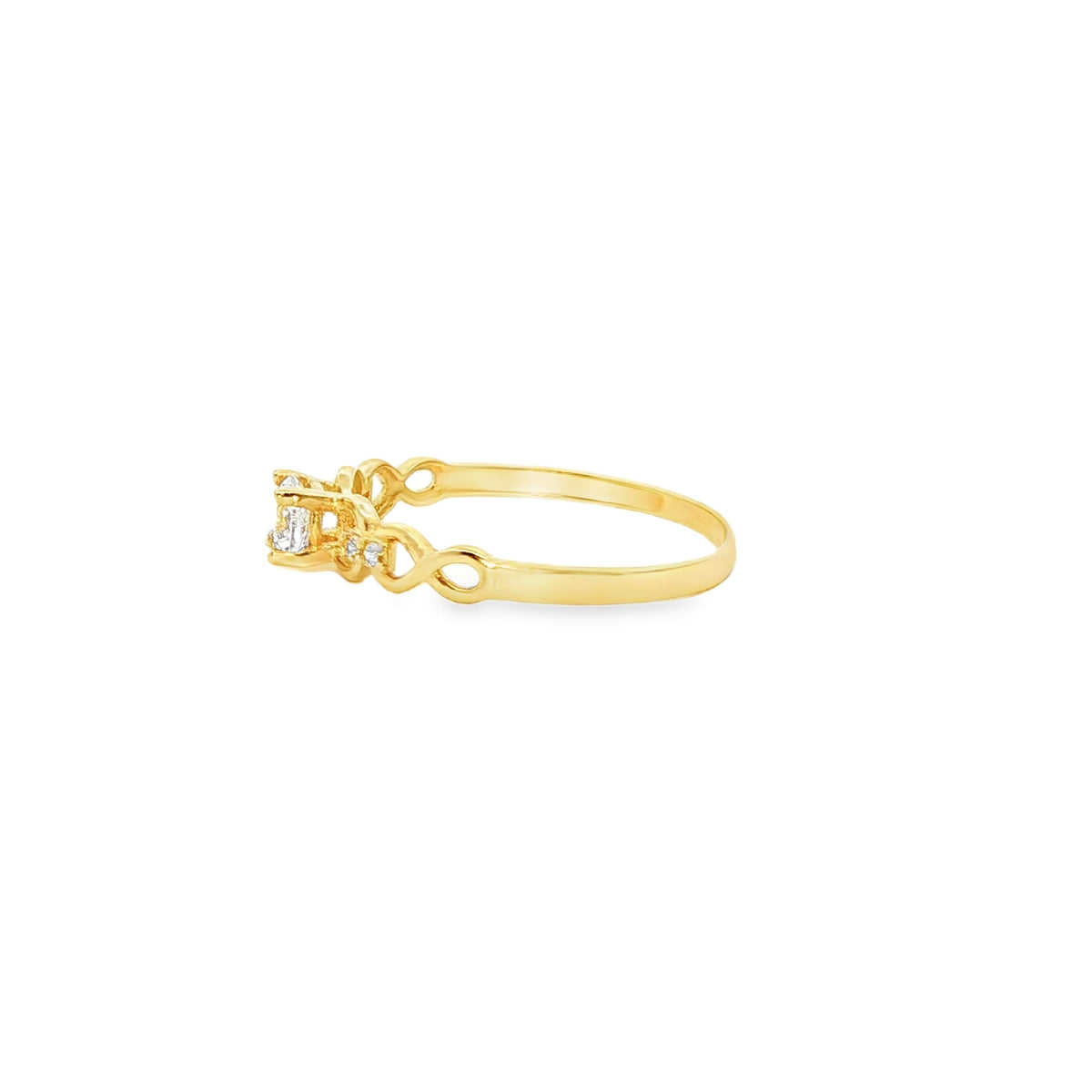 ANILLO EN ORO AMARILLO 14K CON ZIRCONIA
