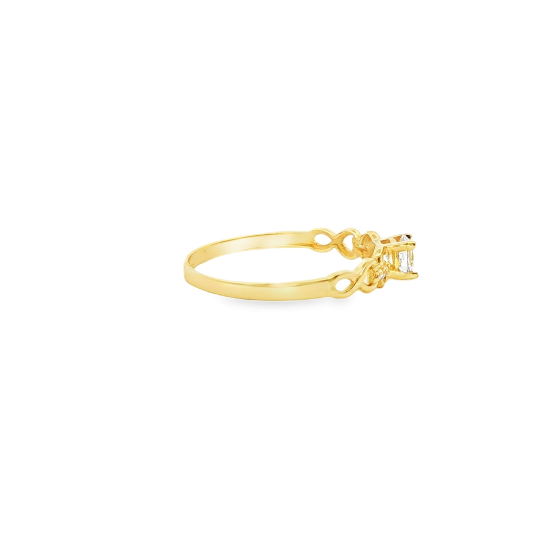 ANILLO EN ORO AMARILLO 14K CON ZIRCONIA