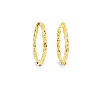 ARRACADAS CON DIASEÑO TRENZADO EN OR DE 14K