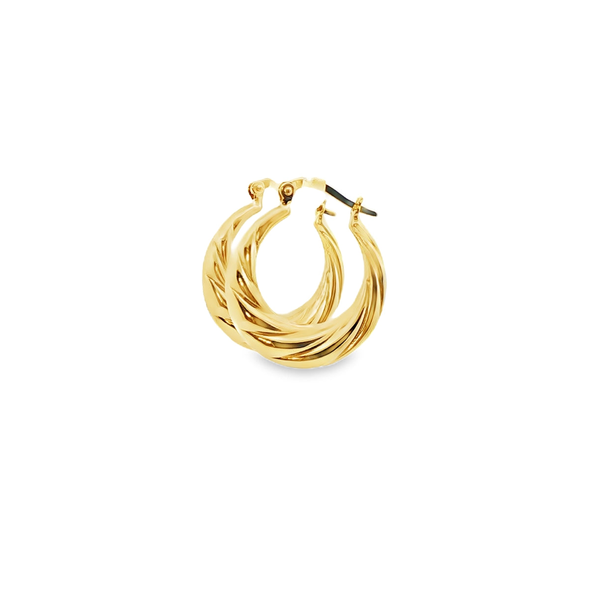 ARRACADAS CON DISEÑO TEXTURA EN ORO DE 14K