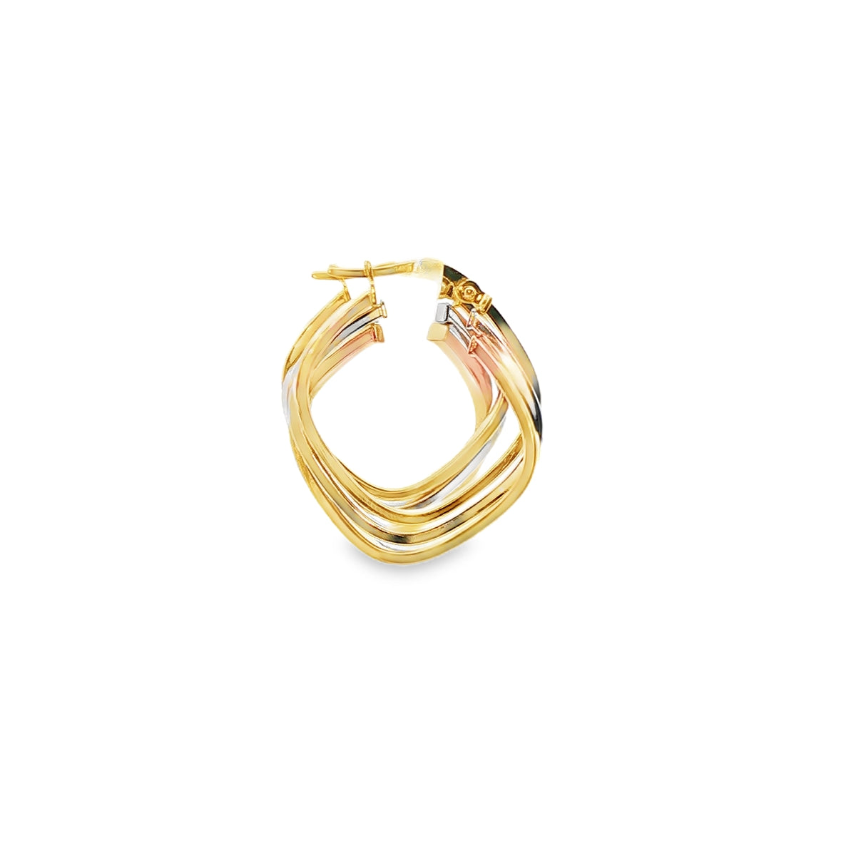 ARRACADAS EN ORO DE TRES COLORES 14K