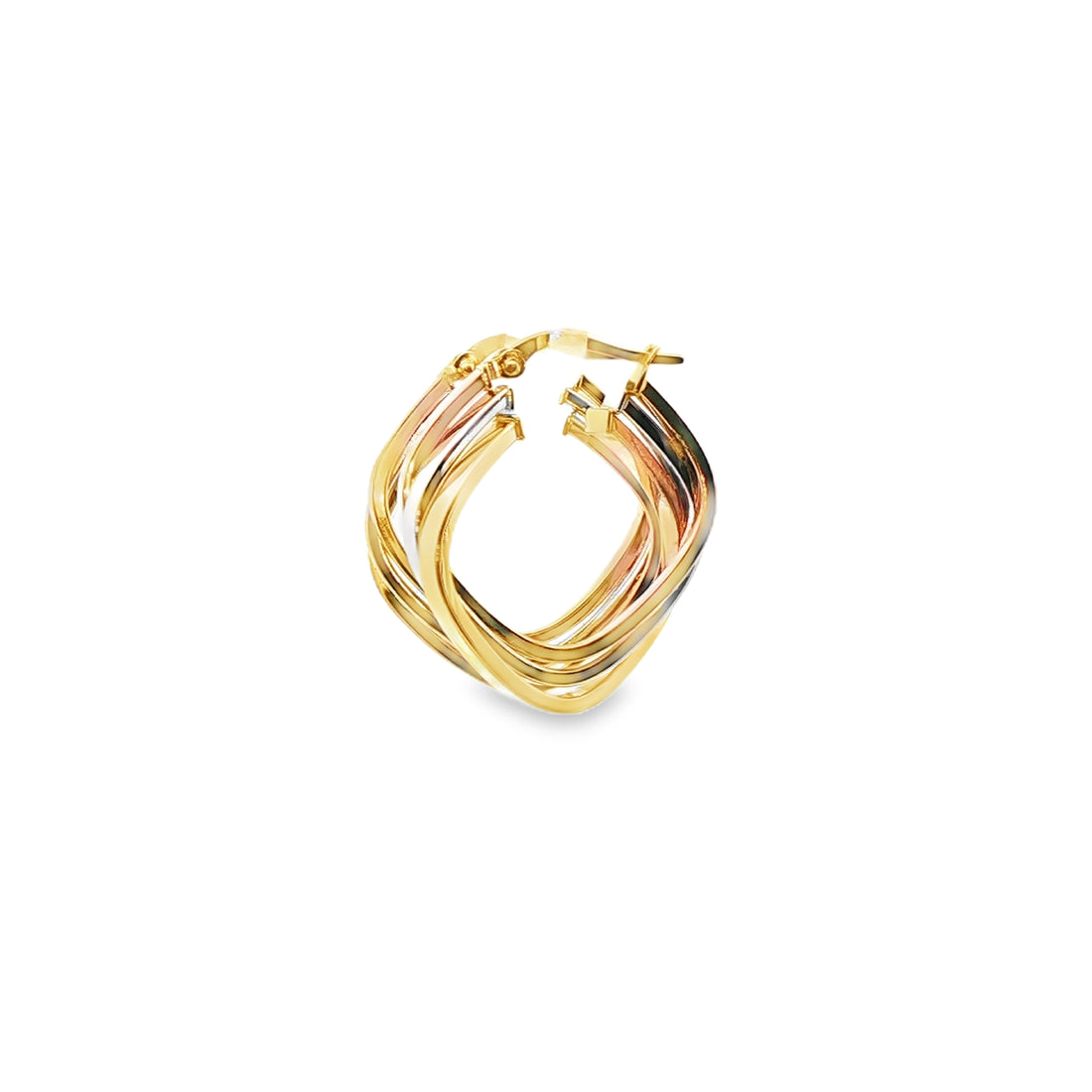 ARRACADAS EN ORO DE TRES COLORES 14K