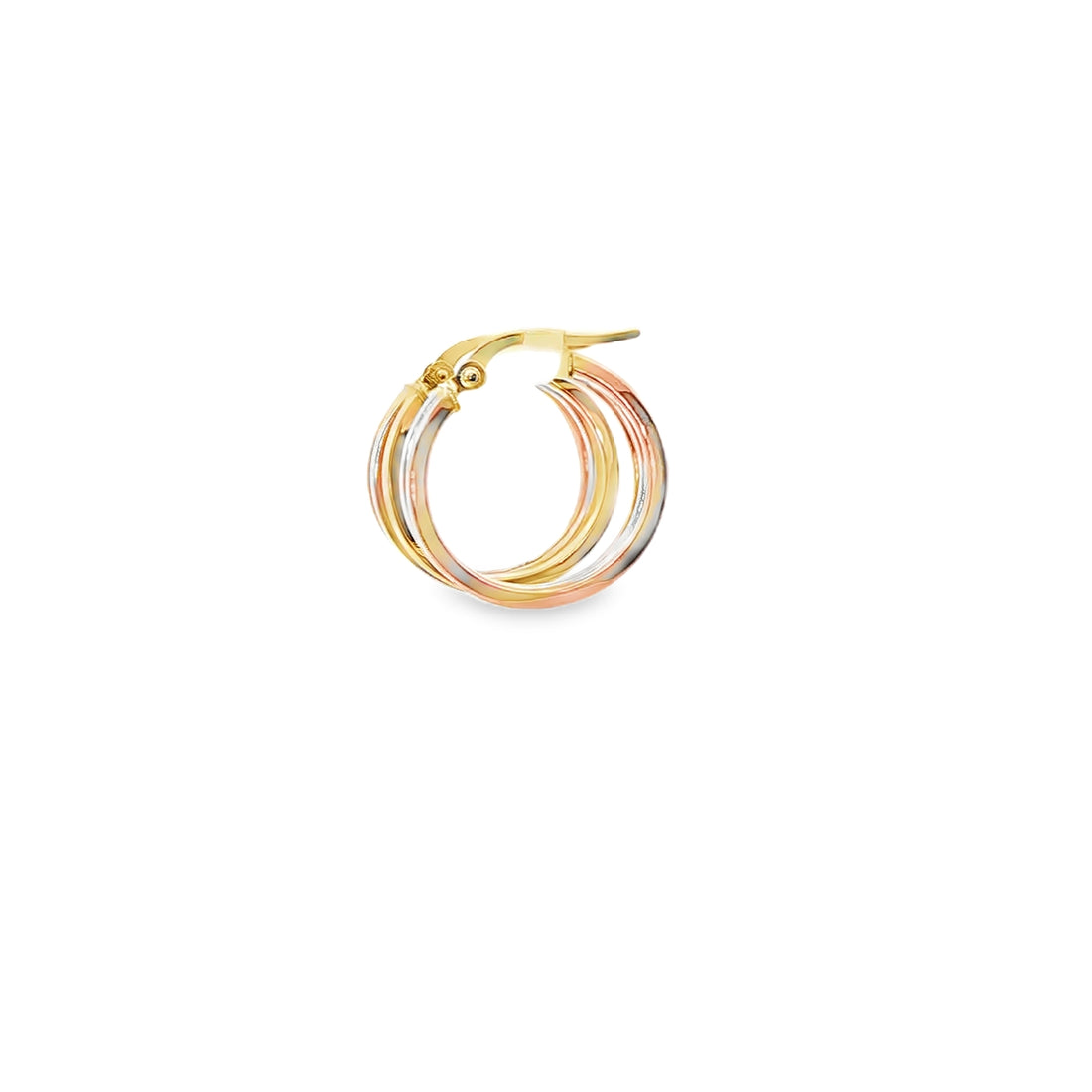 ARRACADAS EN ORO DE TRES COLORES 14K