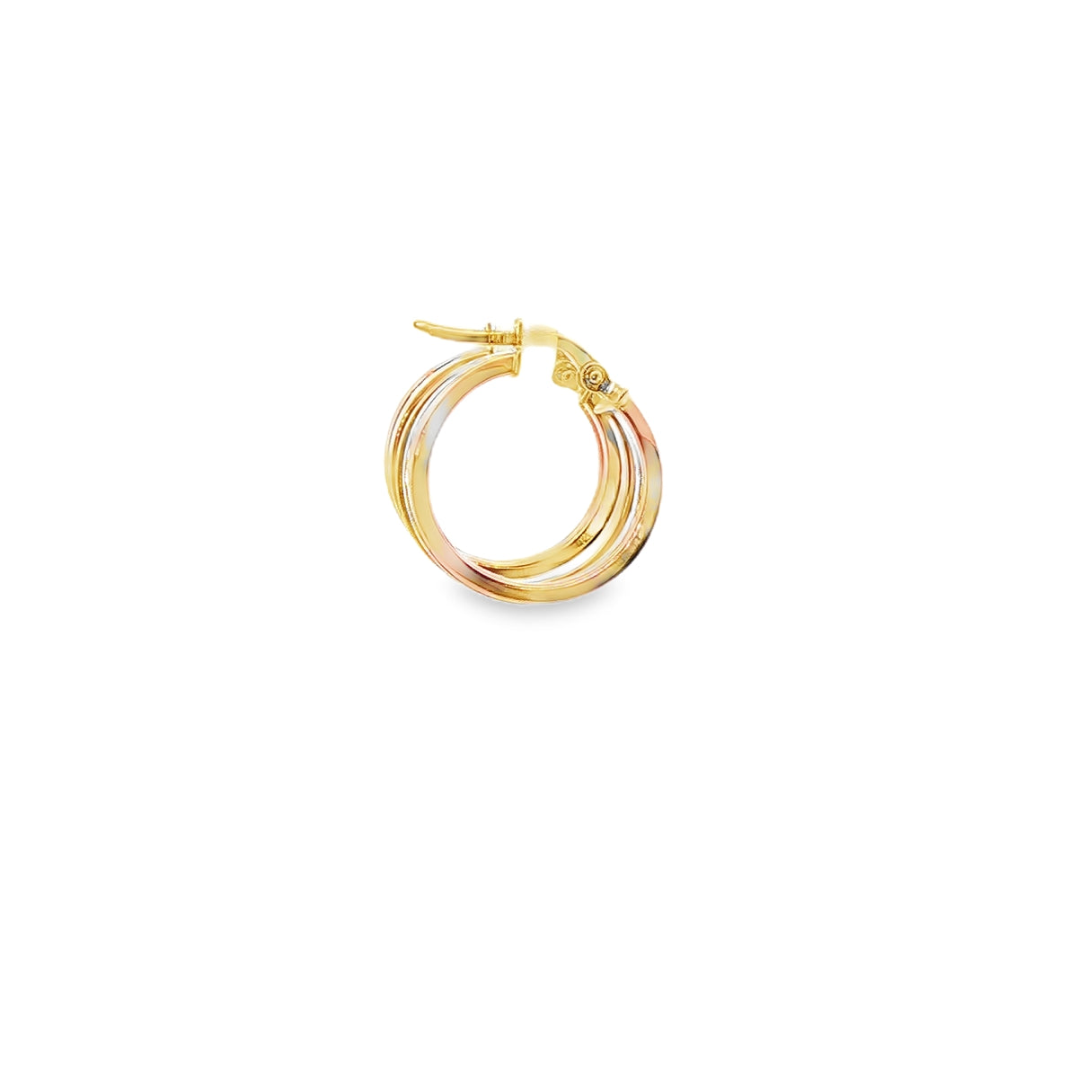 ARRACADAS EN ORO DE TRES COLORES 14K