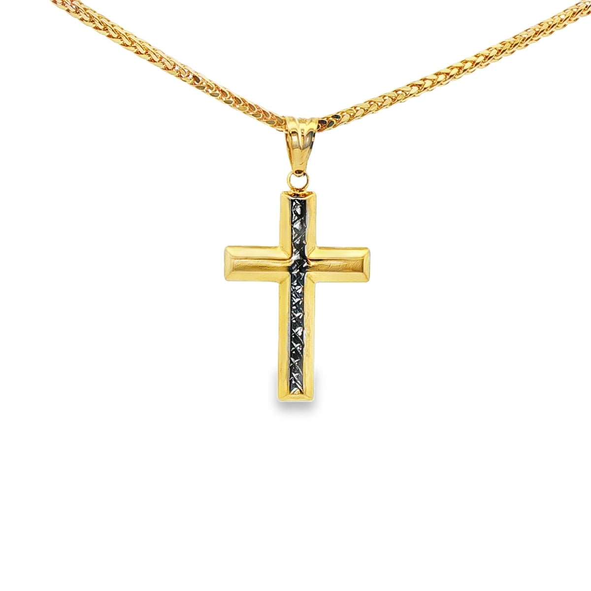 CRUZ EN ORO 14K CON PAVE
