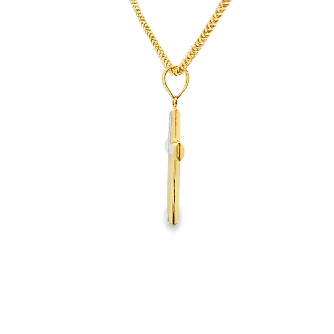 CRUZ EN ORO 14K CON PAVE