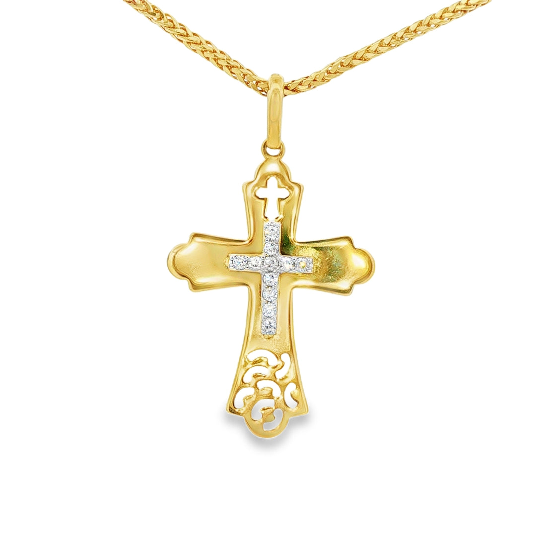 DIJE DE CRUZ EN ORO DE 14K