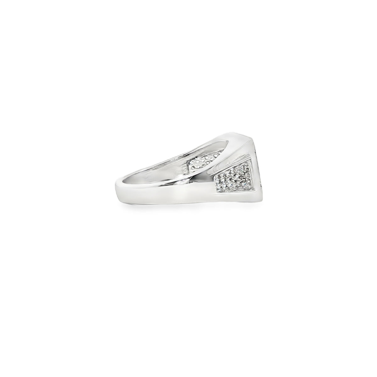 ANILLO CABALLERO EN ORO BLANCO DE 14K