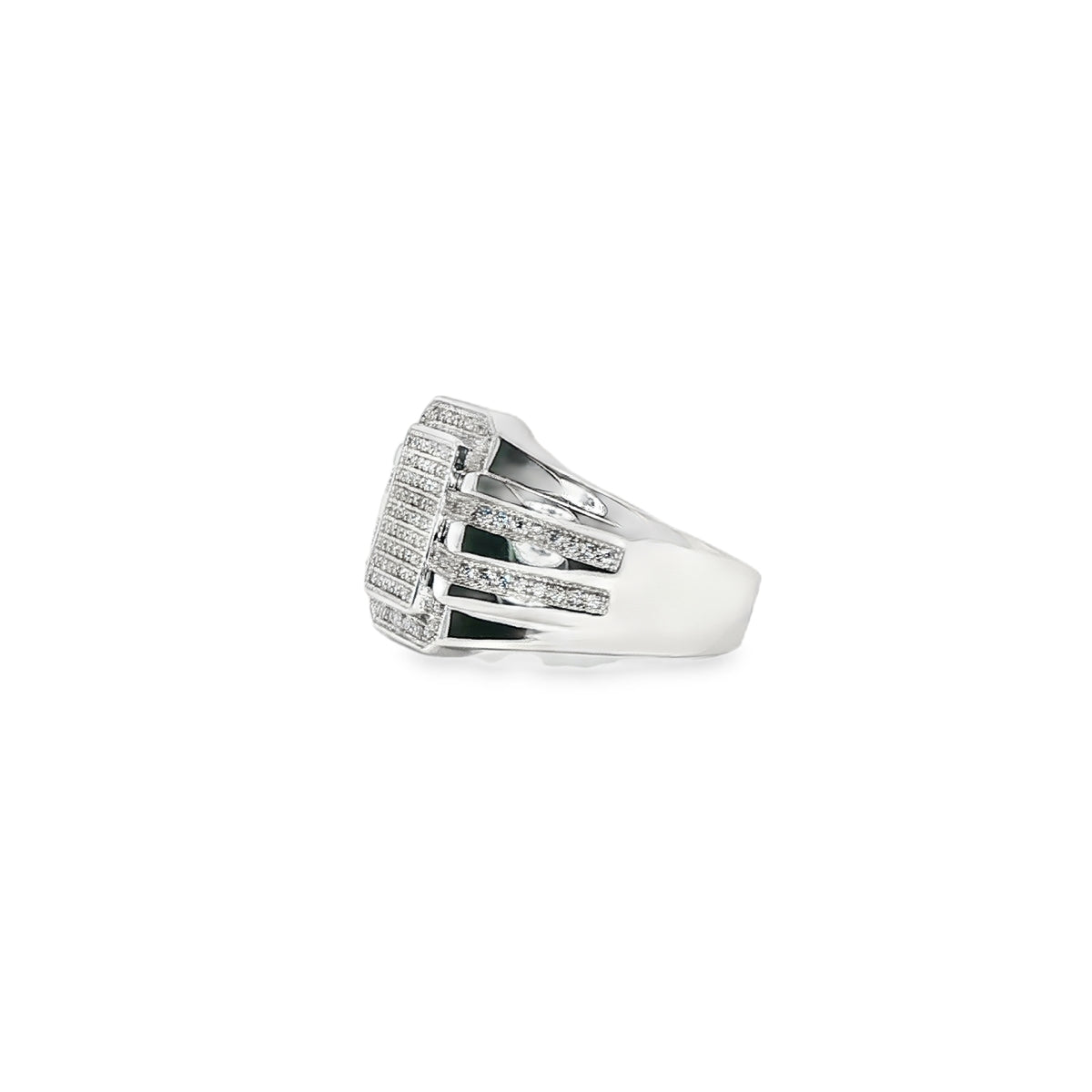 ANILLO DE CABALLERO EN ORO BLANCO 14K