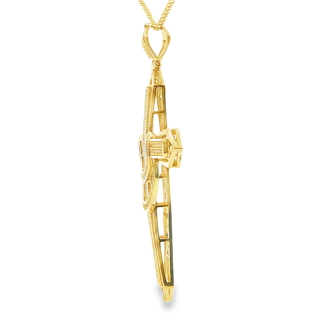 Cruz de Oro 14K con Diseño