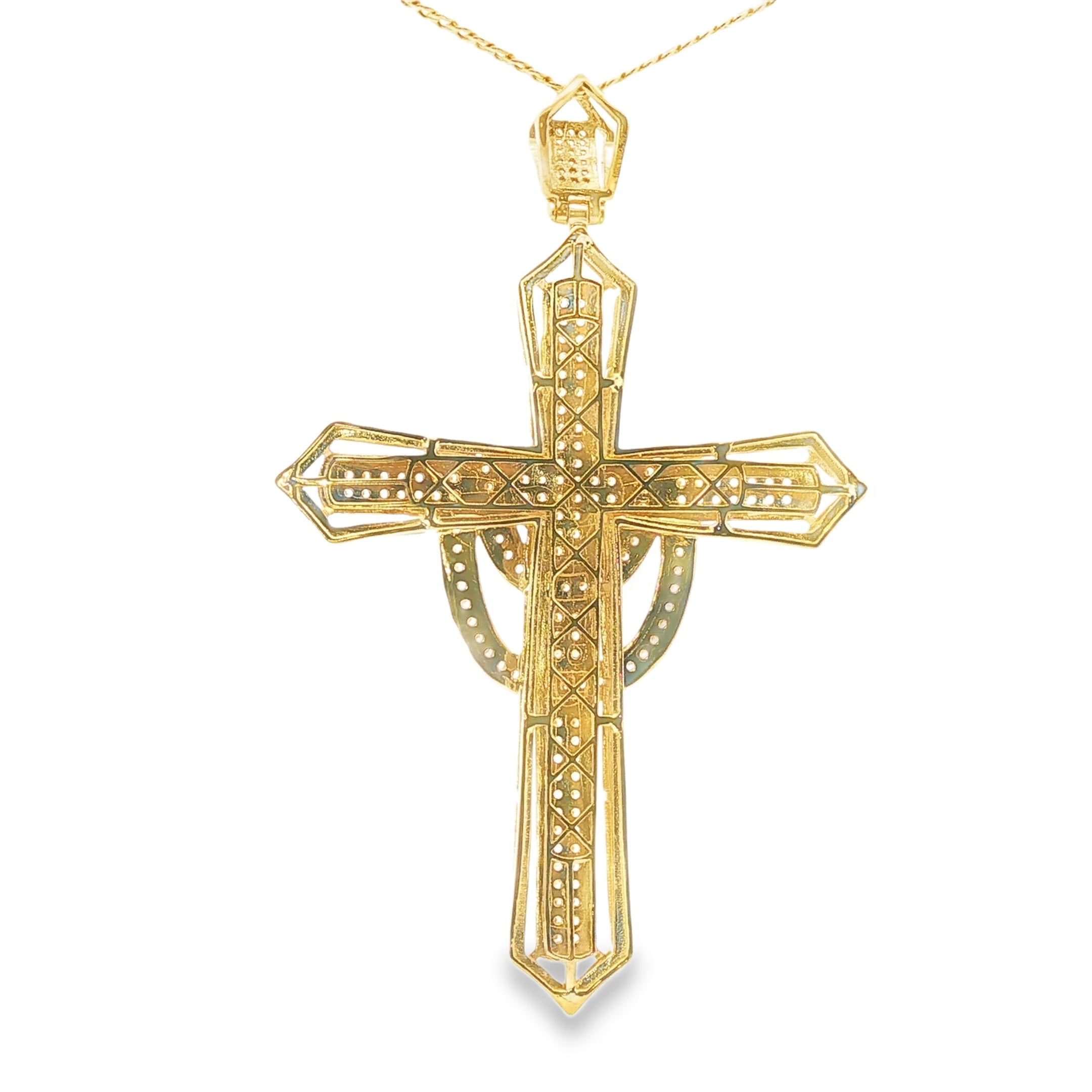 Cruz de Oro 14K con Diseño
