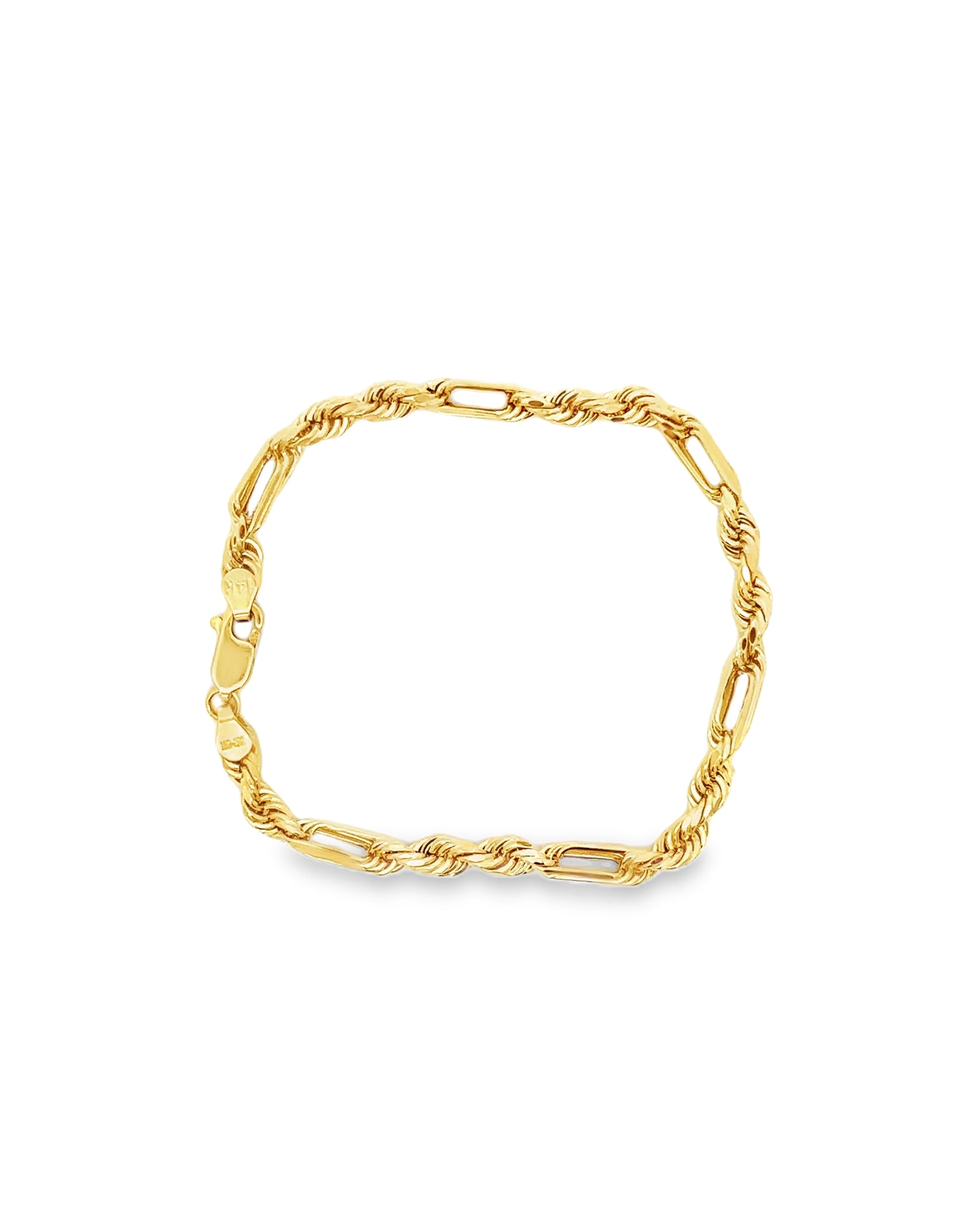 PULSERA FIGARO DE ORO 14K