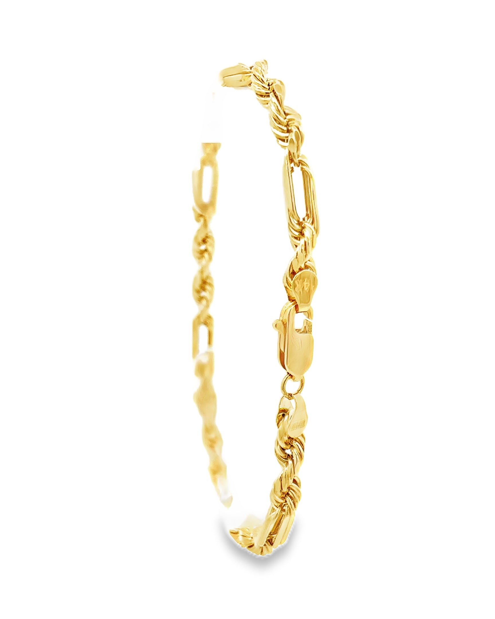 PULSERA FIGARO DE ORO 14K
