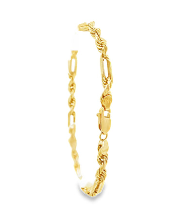 PULSERA FIGARO DE ORO 14K