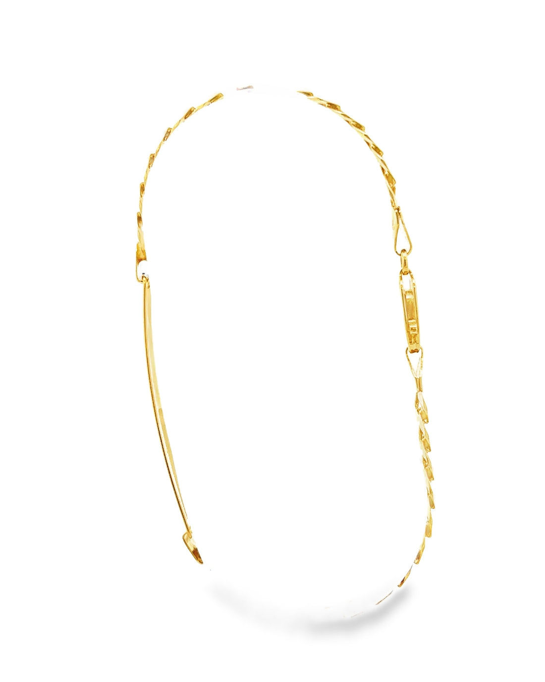 ESCLAVA DE TEJIDO BARBADO 14K