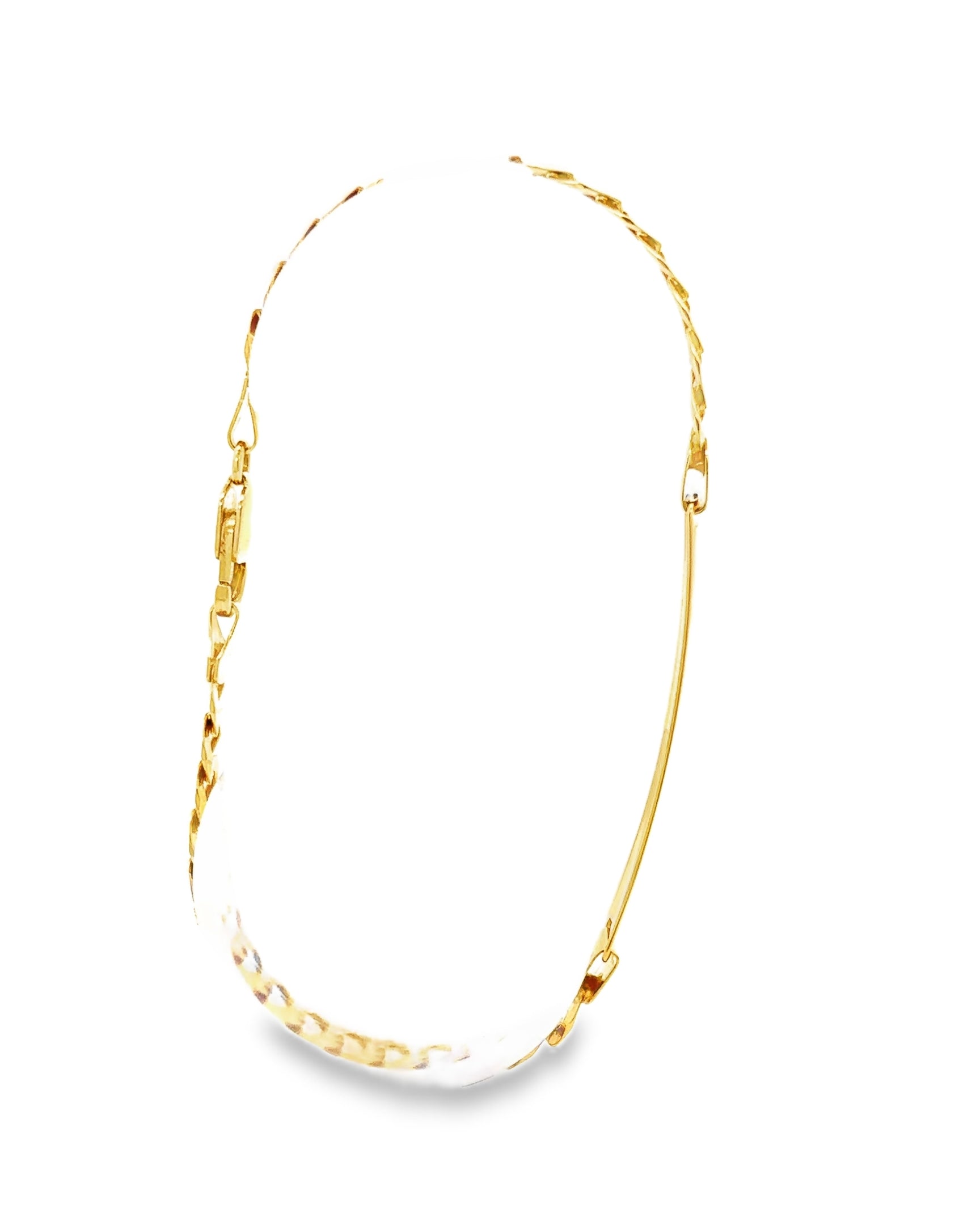 ESCLAVA DE TEJIDO BARBADO 14K