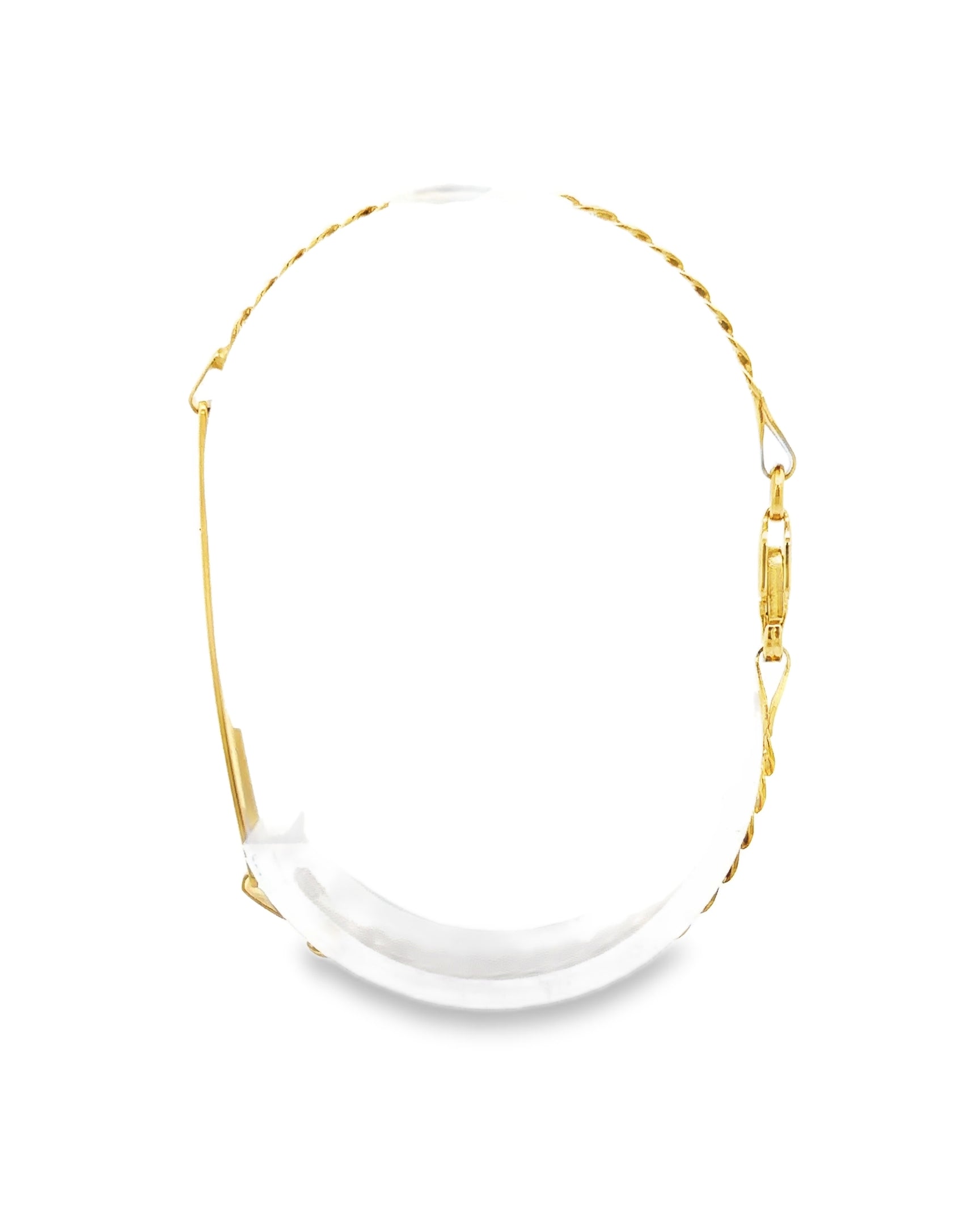 ESCLAVA DE TEJIDO BARBADO 14K