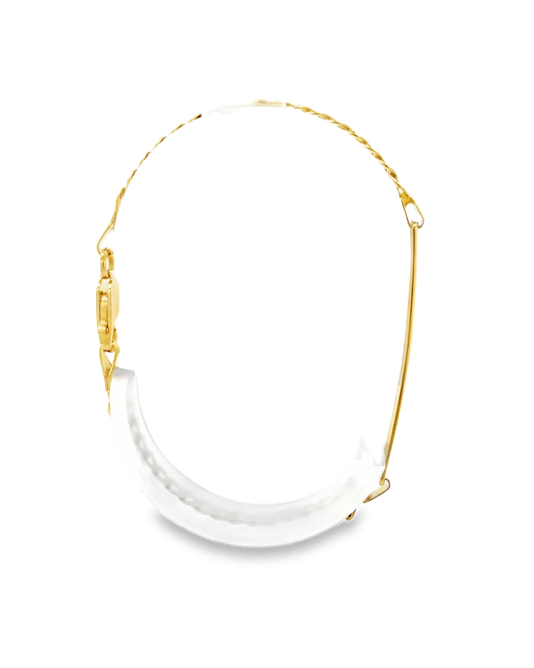 ESCLAVA DE TEJIDO BARBADO 14K