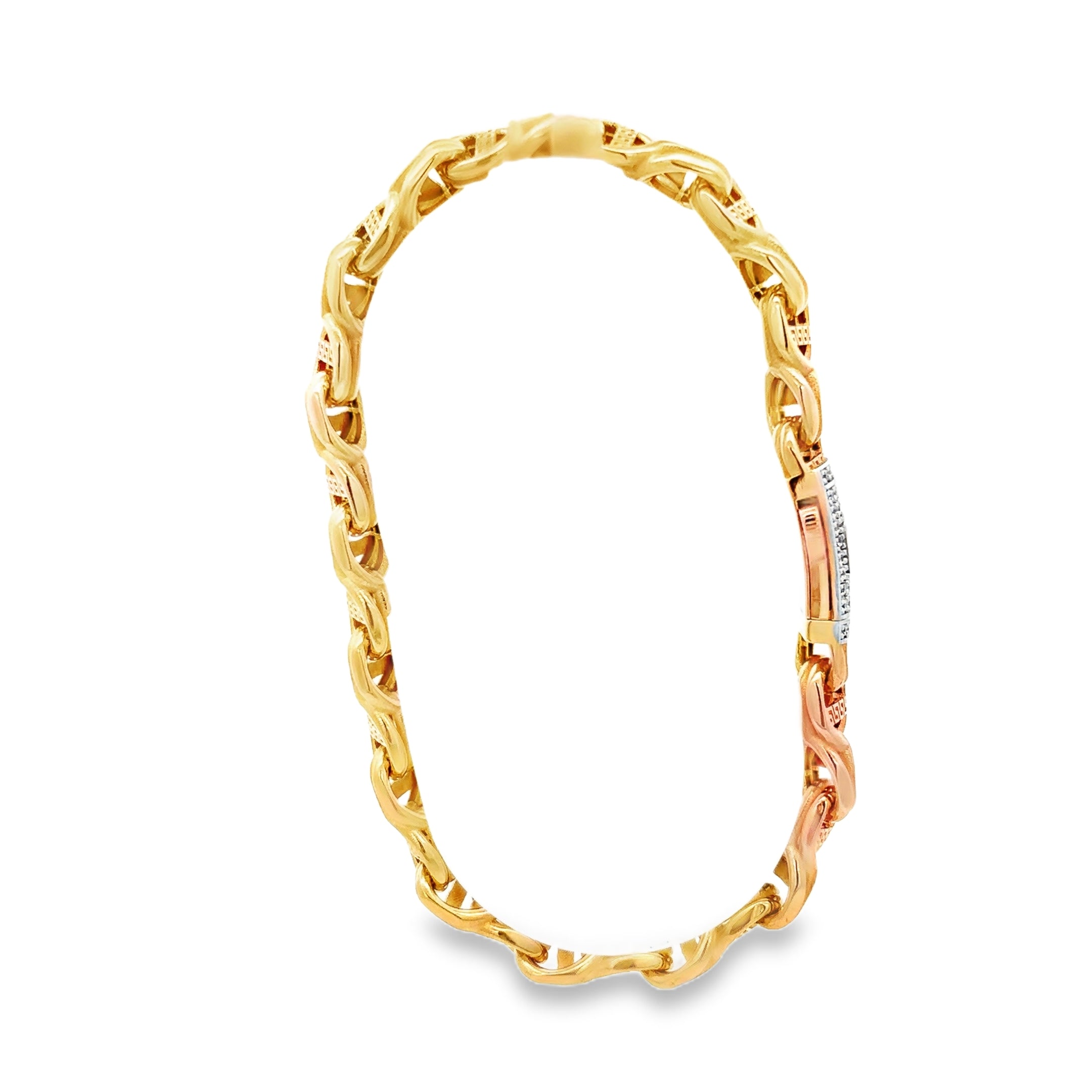 PULSERA DE ORO 14K CON BROCHE