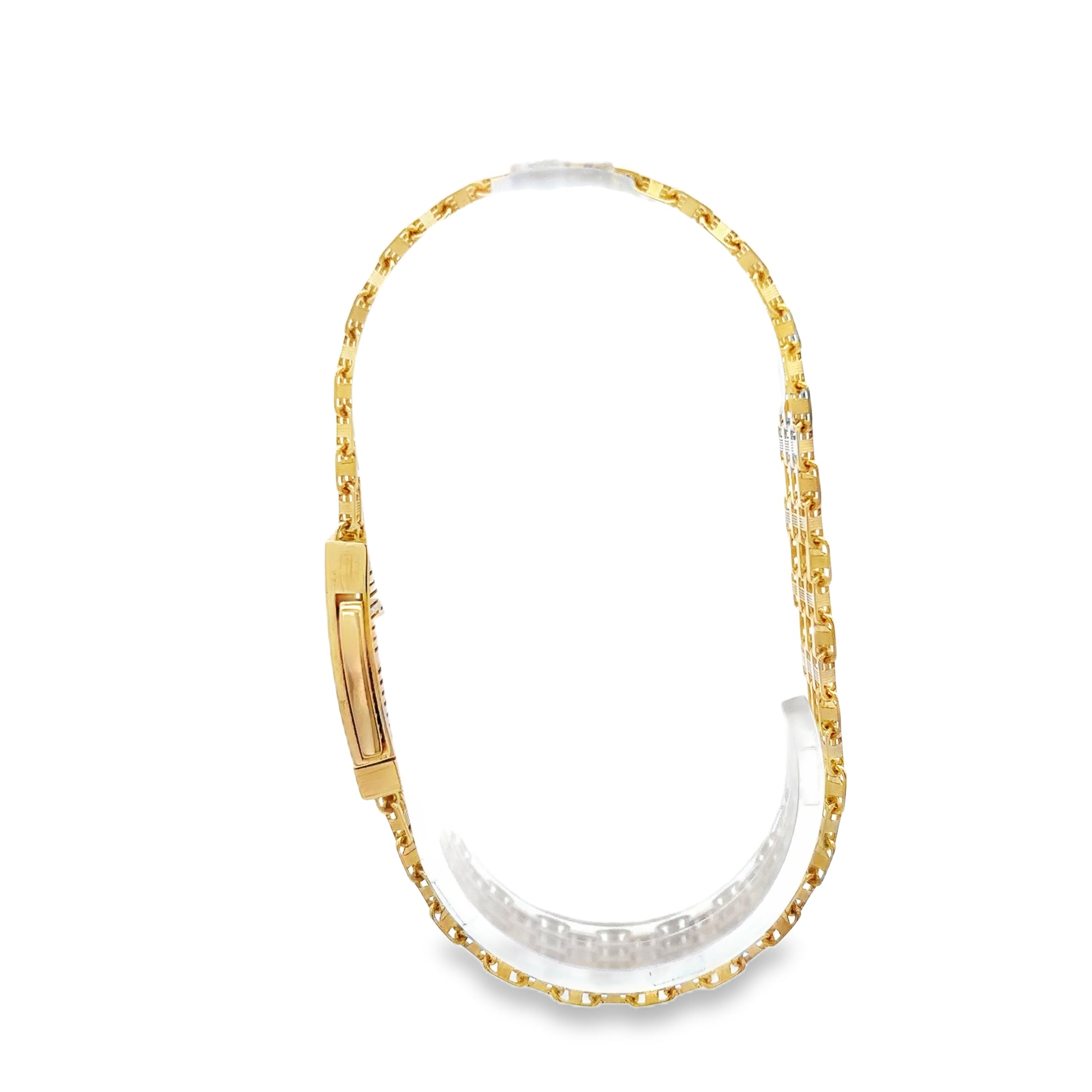 PULSERA DE ORO 14K CON DISEÑO Y BROCHE