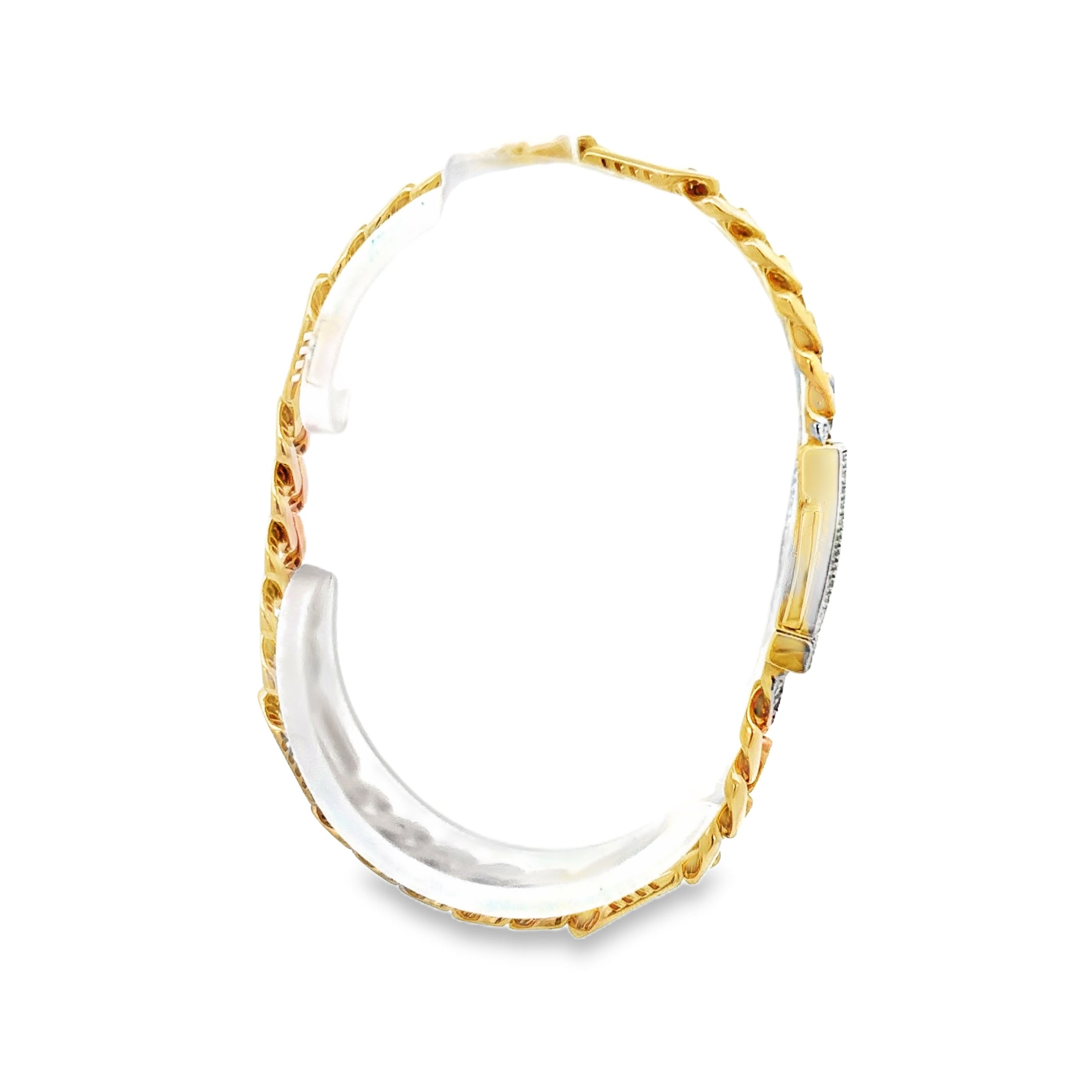 PULSERA DE ORO 14K CON BROCHE