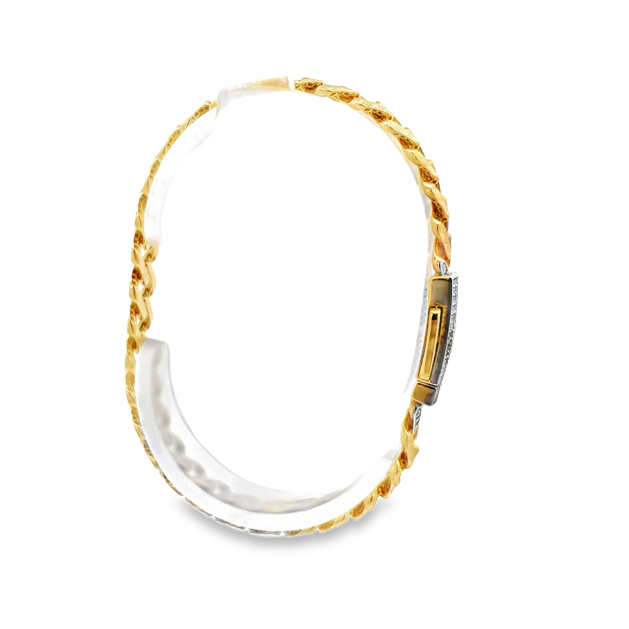 PULSERA DE ORO 14K CON BROCHE