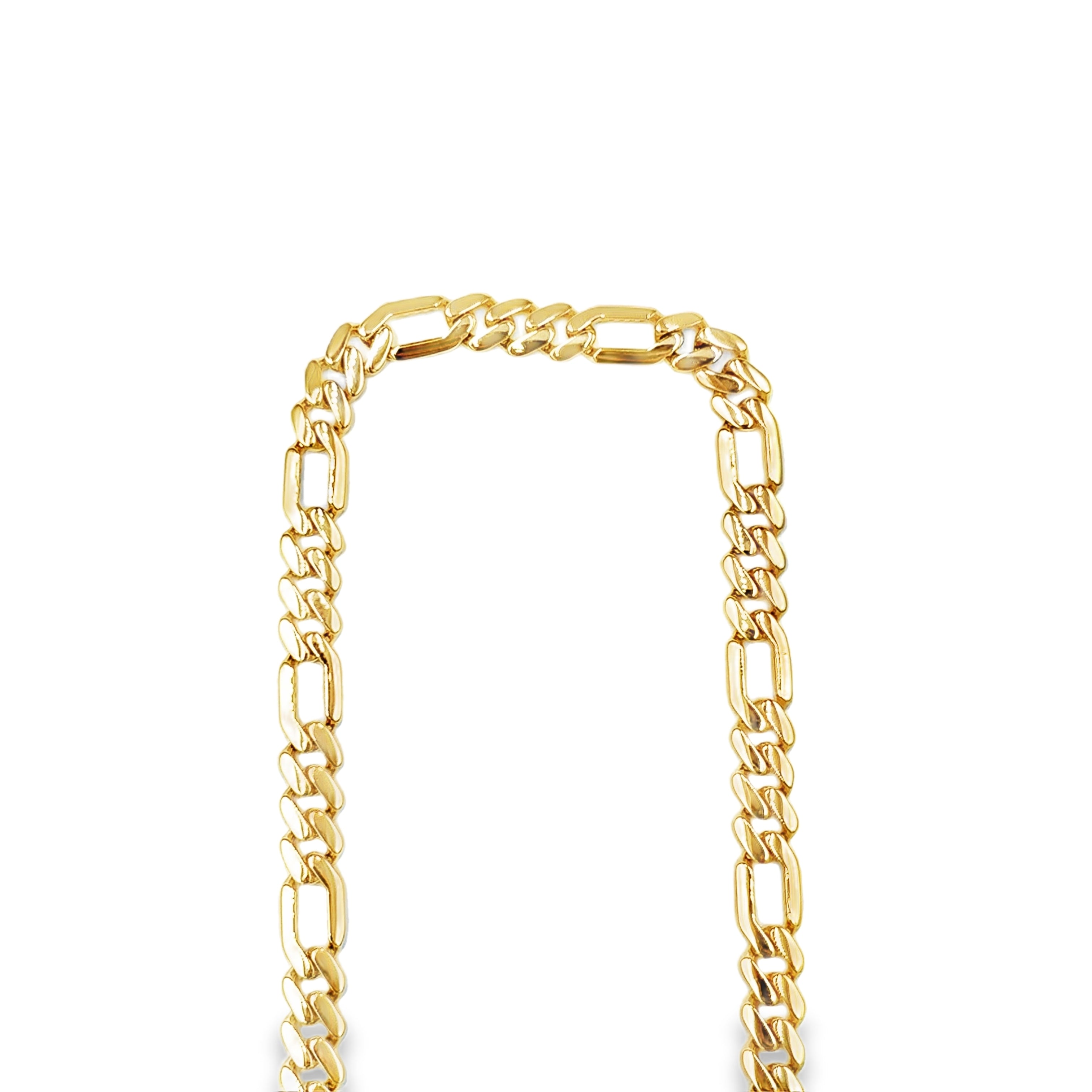 Cadena Clásica Oro 14K con Cierre en Zirconia Negra