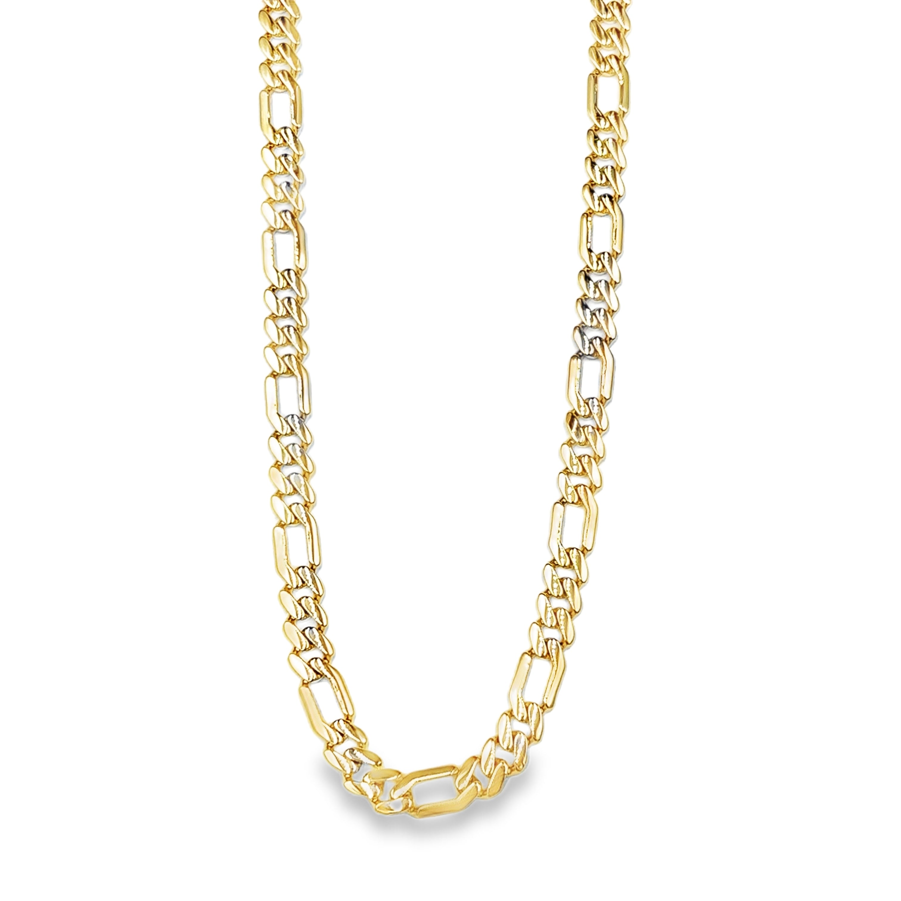 Cadena de Diseño Moderno en Oro 14K con Zirconia Negra