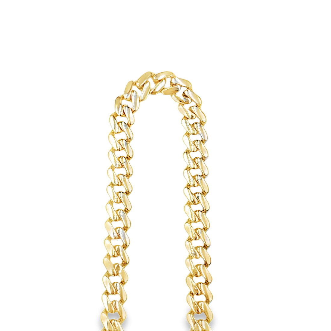 Cadena de Oro 14K con Broche en Zirconia Negra