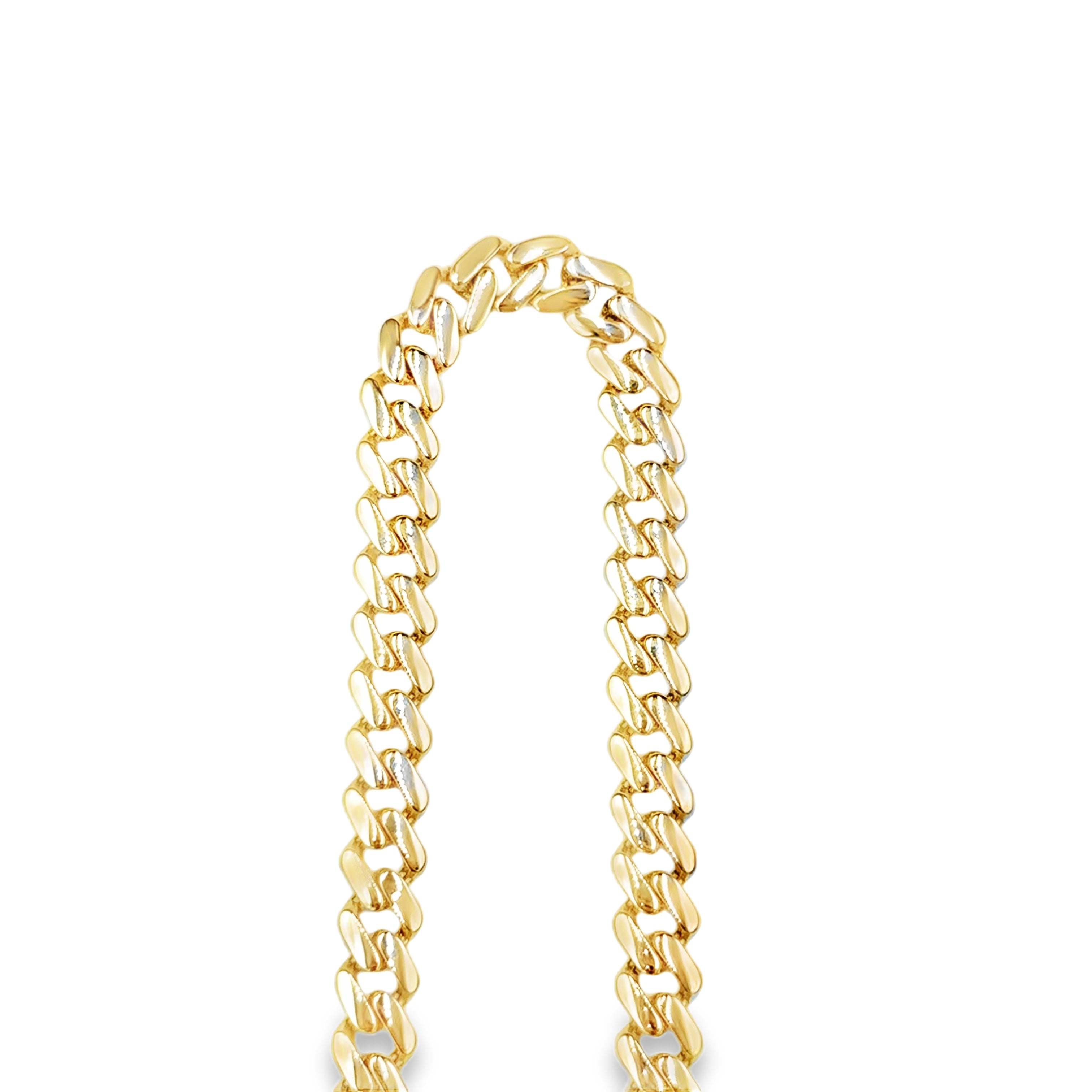 Cadena de Oro 14K con Broche en Zirconia Negra