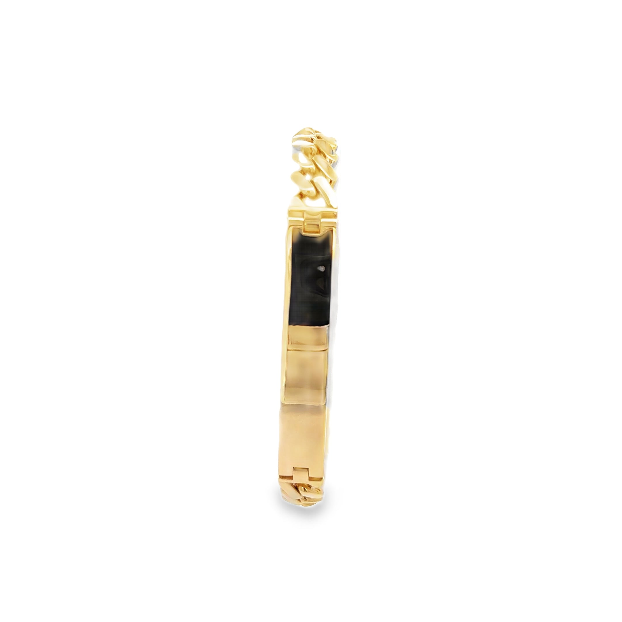 Esclava Moderna de Oro 14K con Broche en Zirconia Blanca
