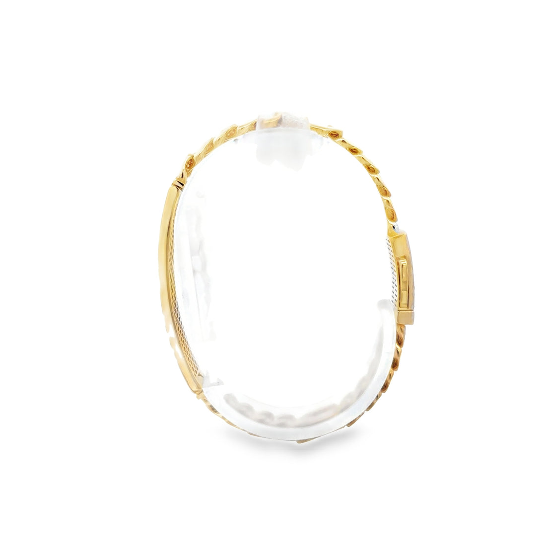 Esclava Moderna de Oro 14K con Broche en Zirconia Blanca