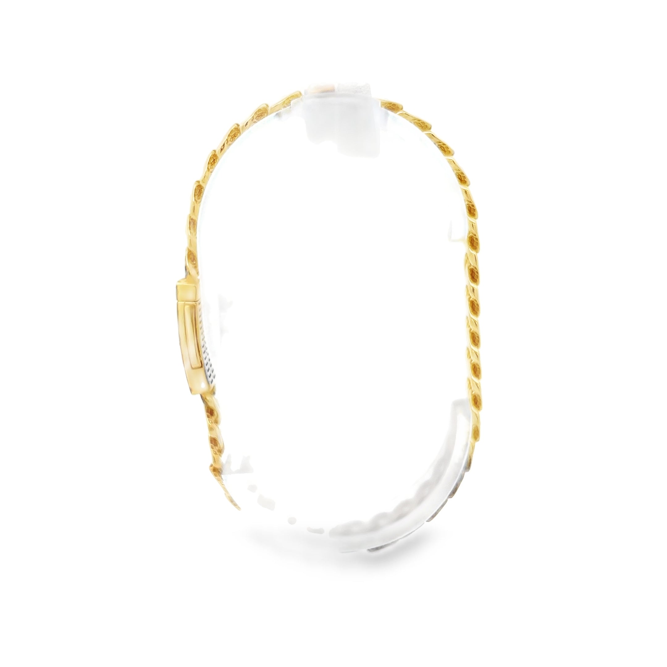 Pulsera de Oro Amarillo 14K con Broche Zirconia Negra