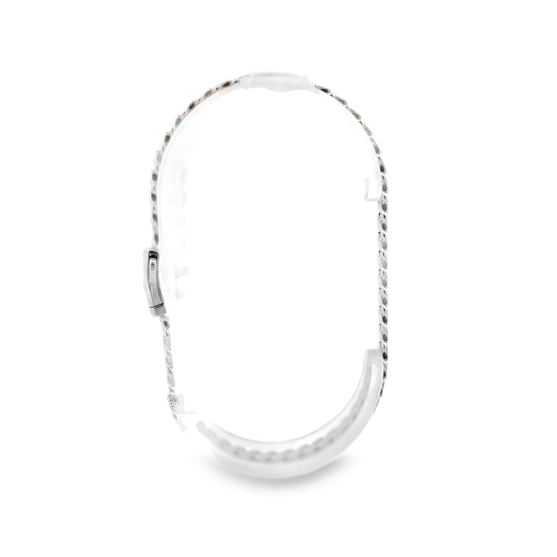 Pulsera Exclusiva de Oro Blanco 14K broche liso