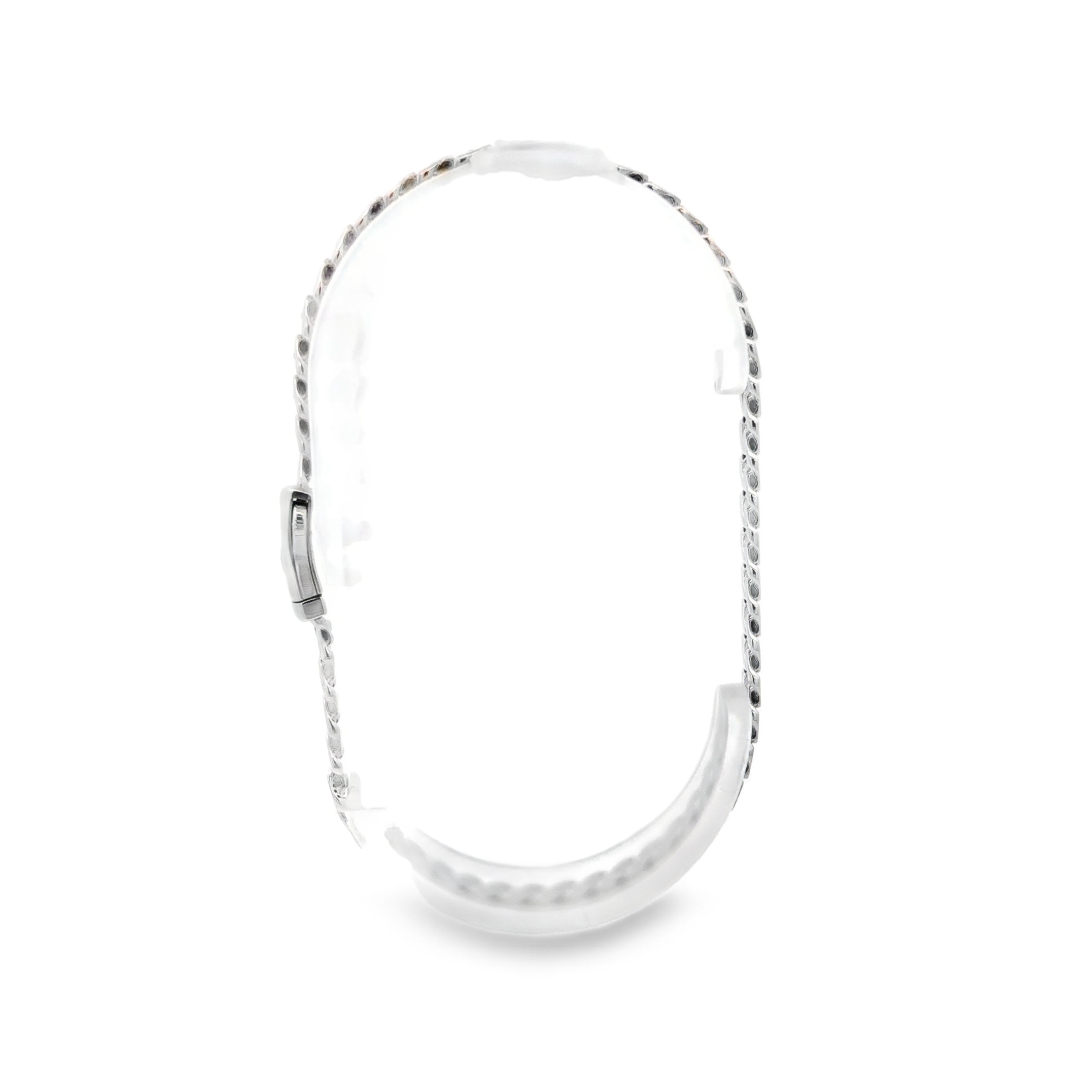 Pulsera Exclusiva de Oro Blanco 14K broche liso