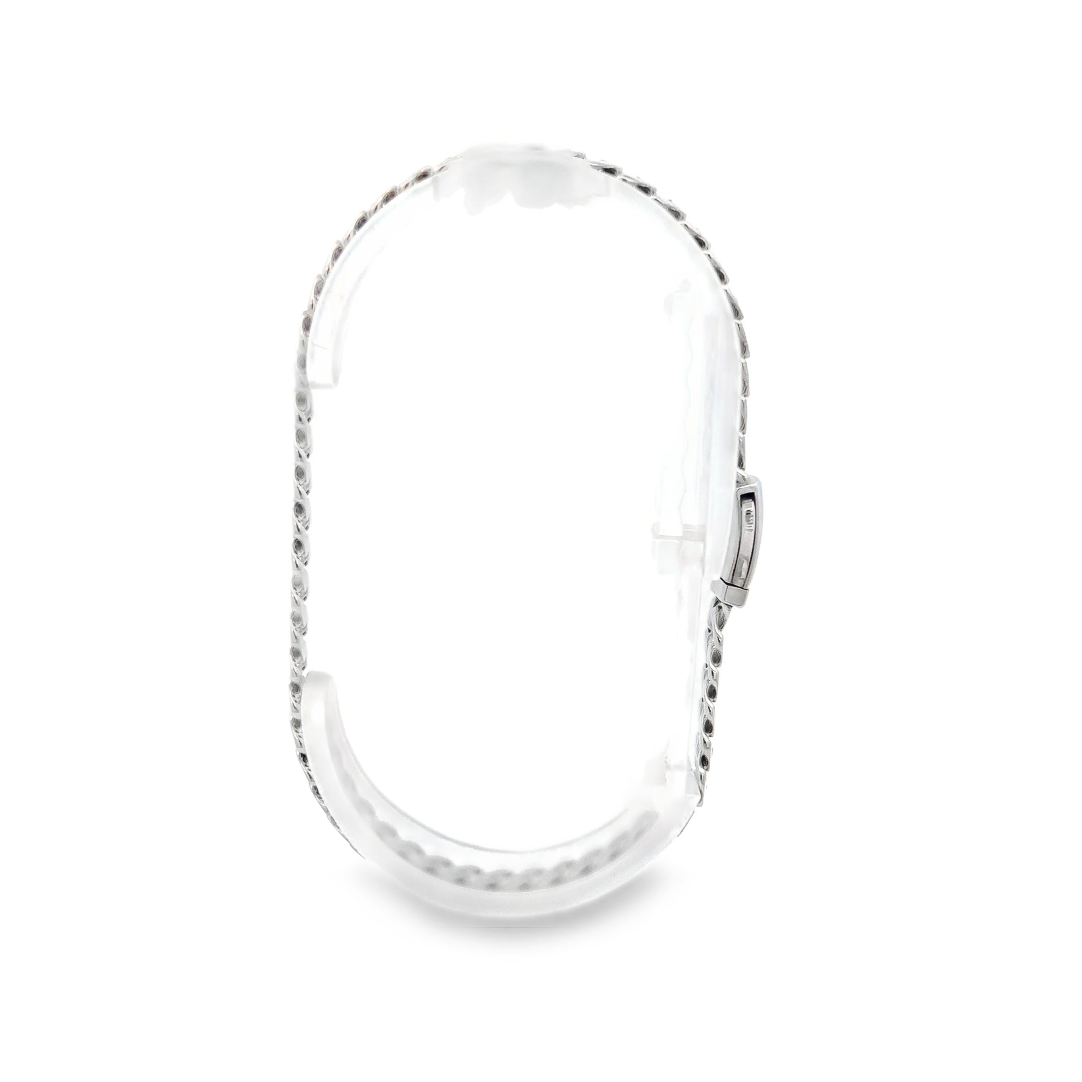 Pulsera Exclusiva de Oro Blanco 14K broche liso