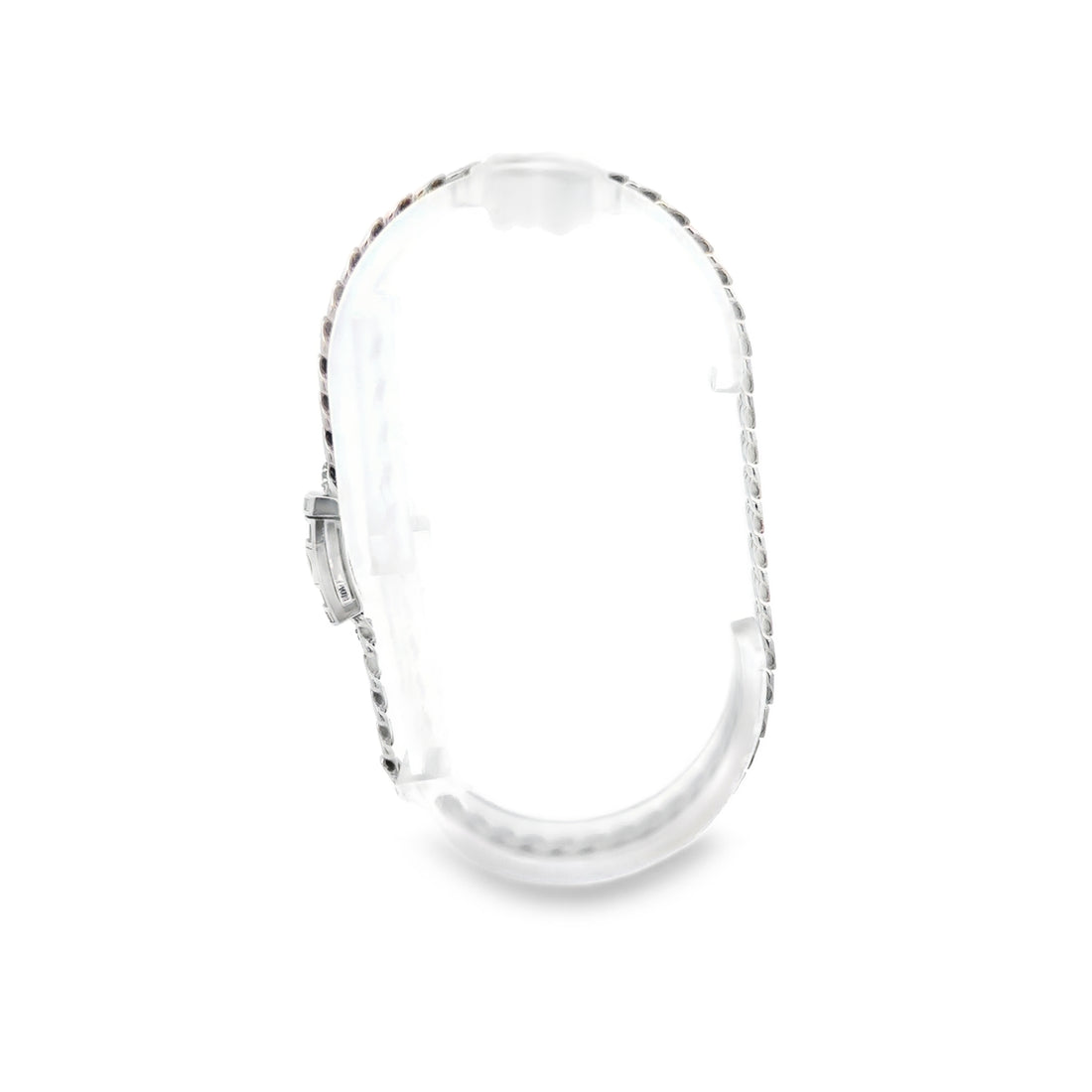 Pulsera Moderna en Oro Blanco 14K con broche de zirconias